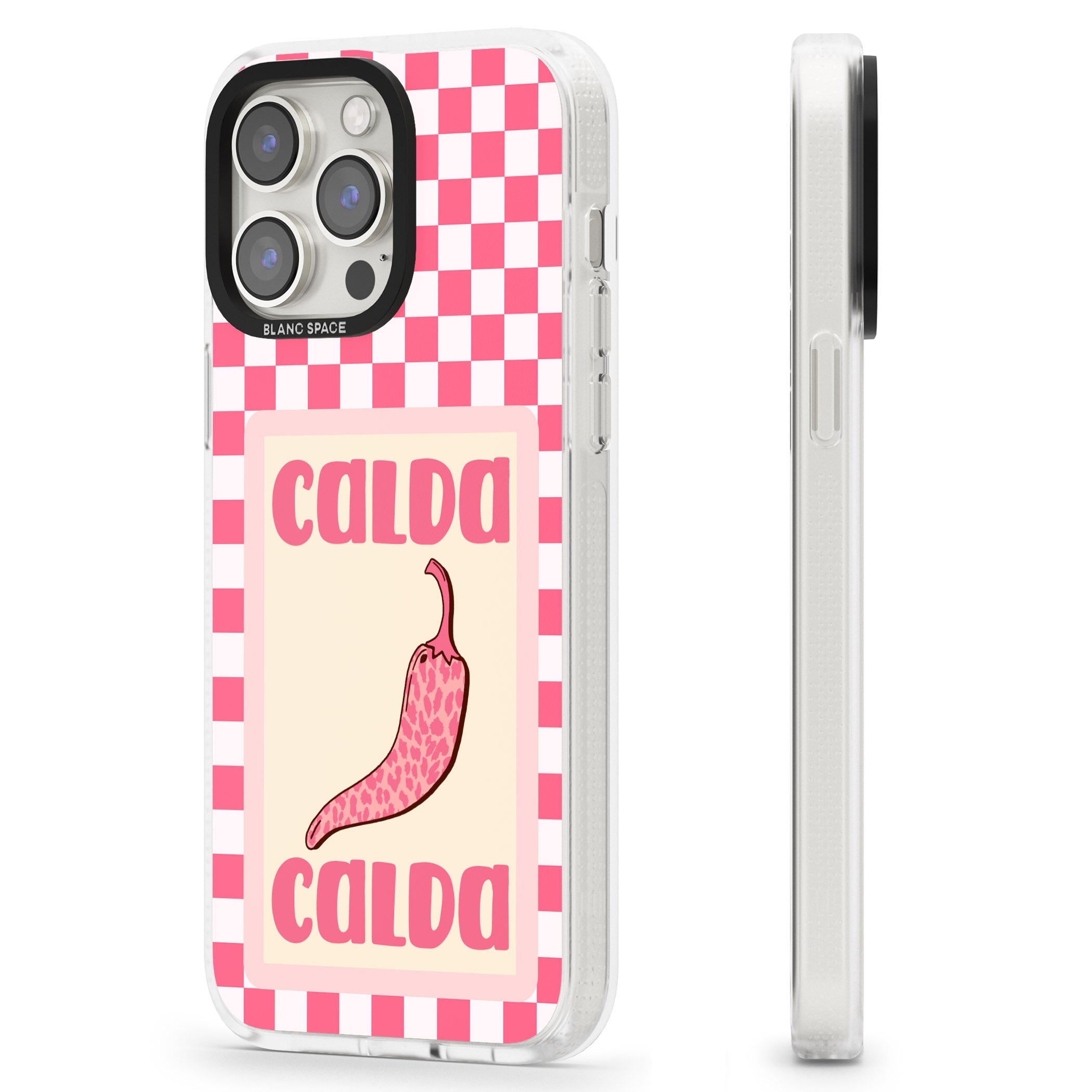 Calda iPhone 15 Pro Max / 15 Pro / 14 Pro Max / 14 Pro / 13 Pro Clear Case Impact Air - Blanc Space