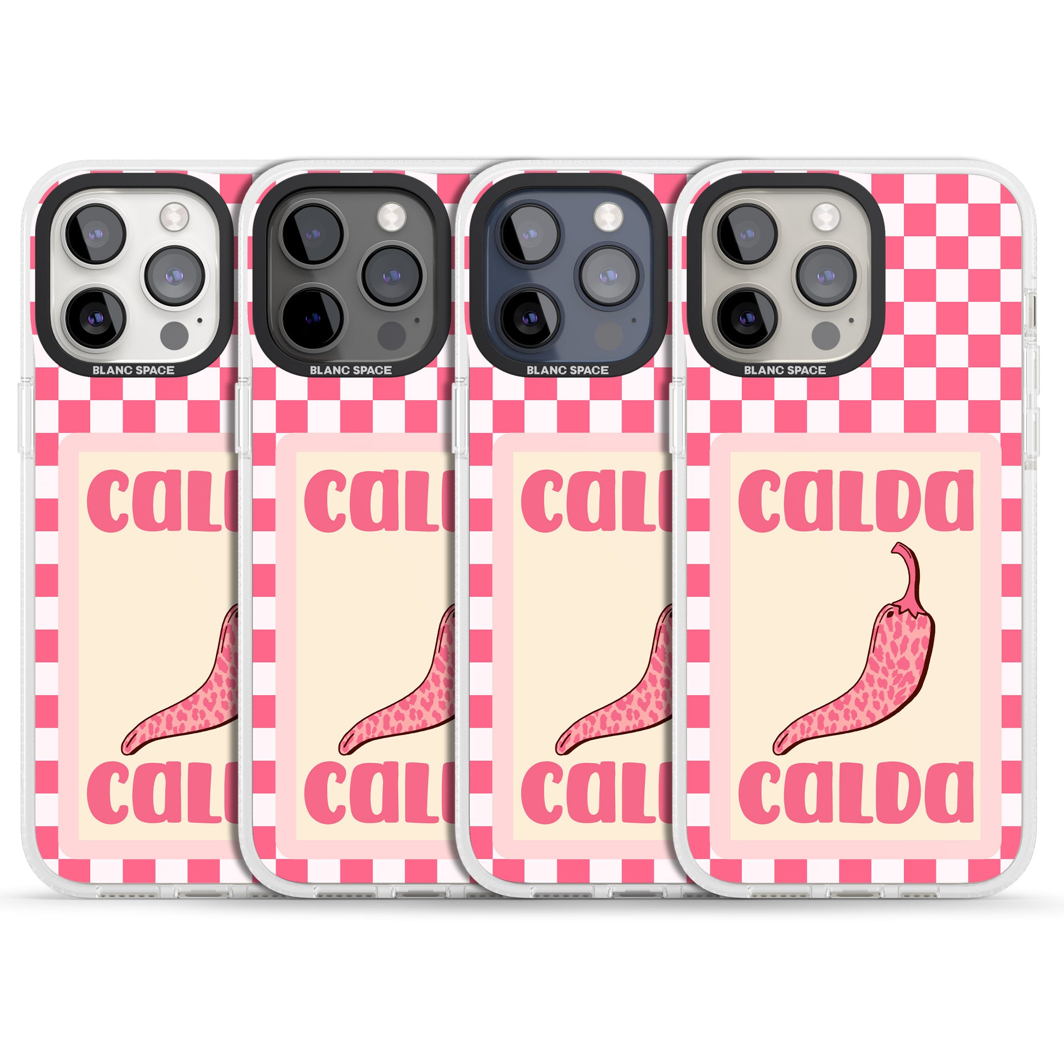 Calda iPhone 15 Pro Max / 15 Pro / 14 Pro Max / 14 Pro / 13 Pro Clear Case Impact Air - Blanc Space