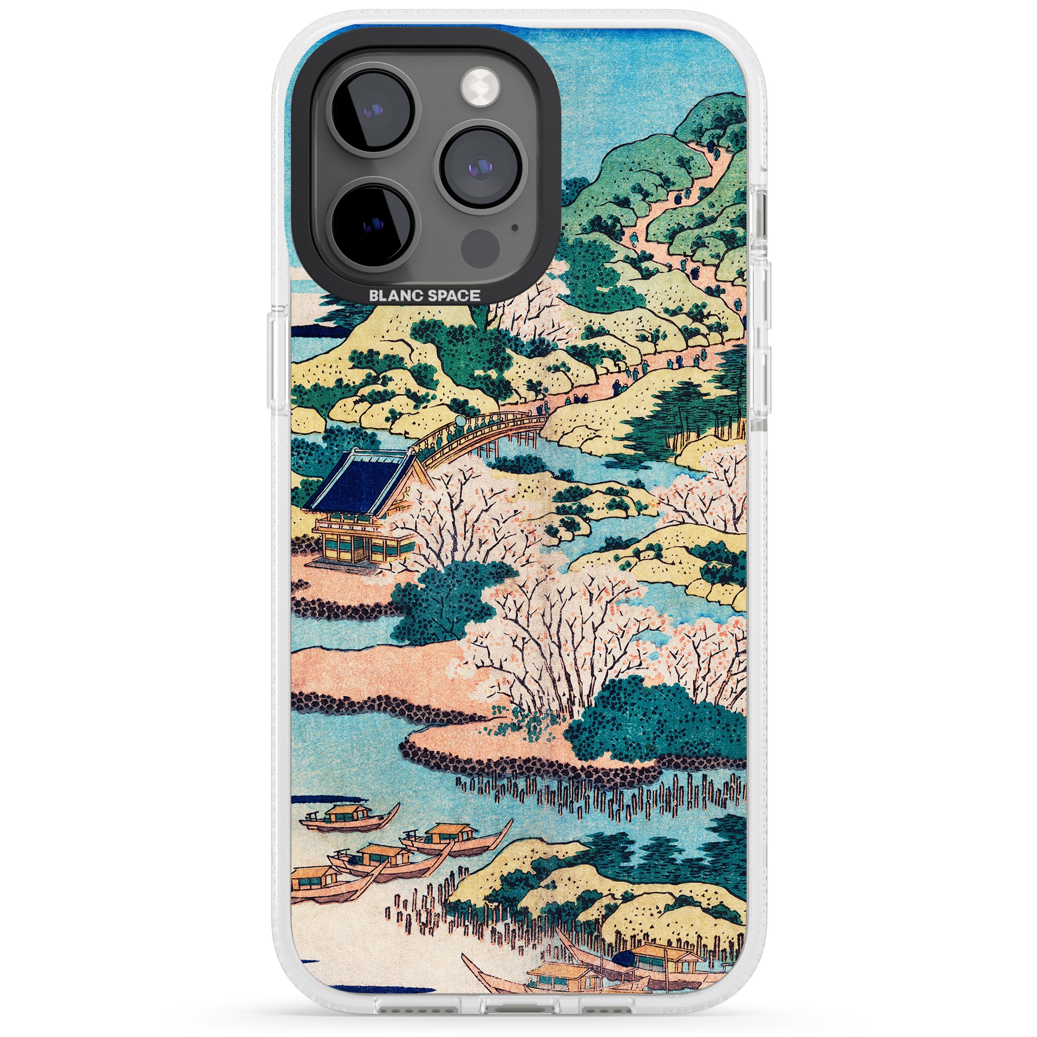 Coastal Community by Katsushika Hokusai iPhone 15 Pro Max / 15 Pro / 14 Pro Max / 14 Pro / 13 Pro Clear Case Impact Air - Blanc Space