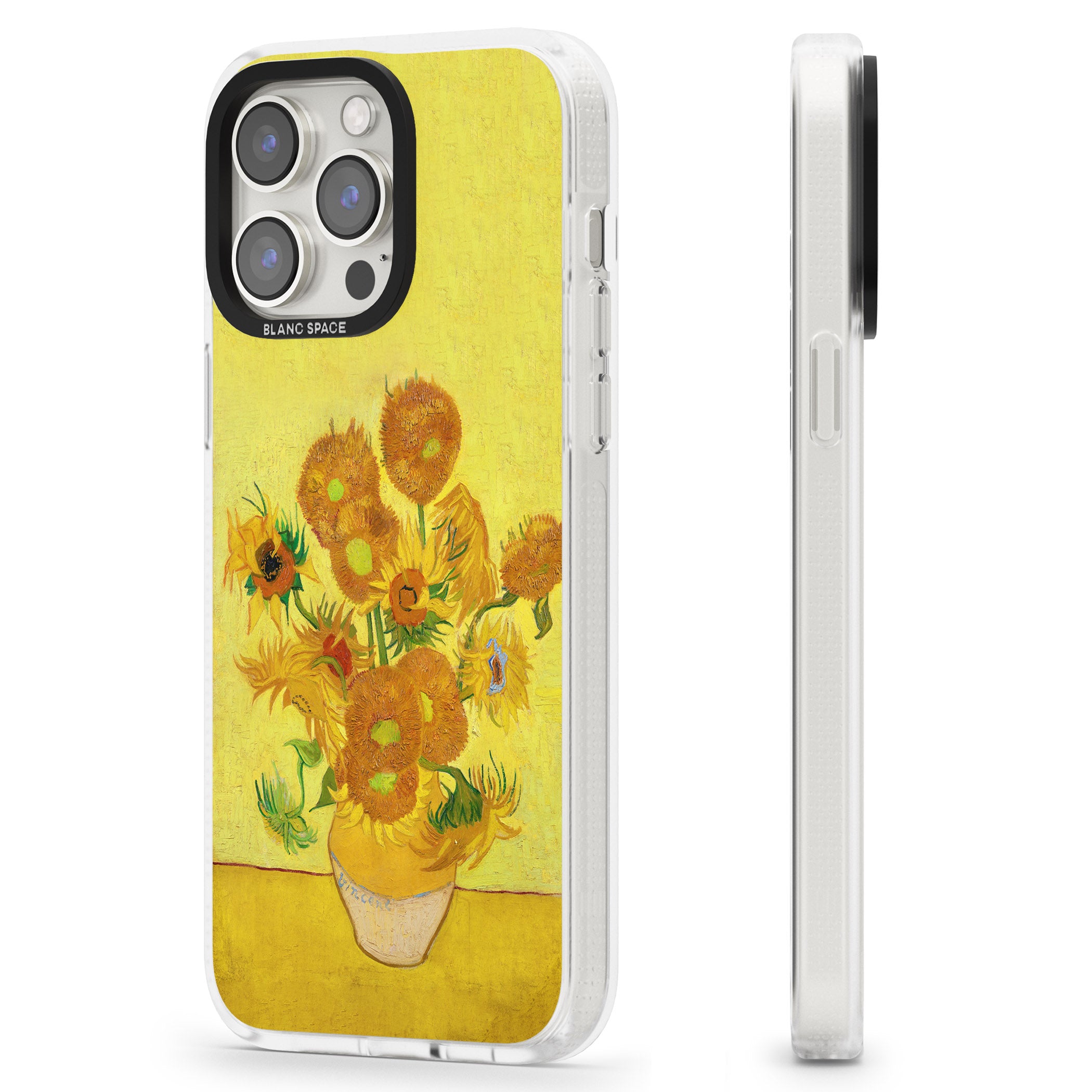 Sunflowers iPhone 15 Pro Max / 15 Pro / 14 Pro Max / 14 Pro / 13 Pro Clear Case Impact Air - Blanc Space