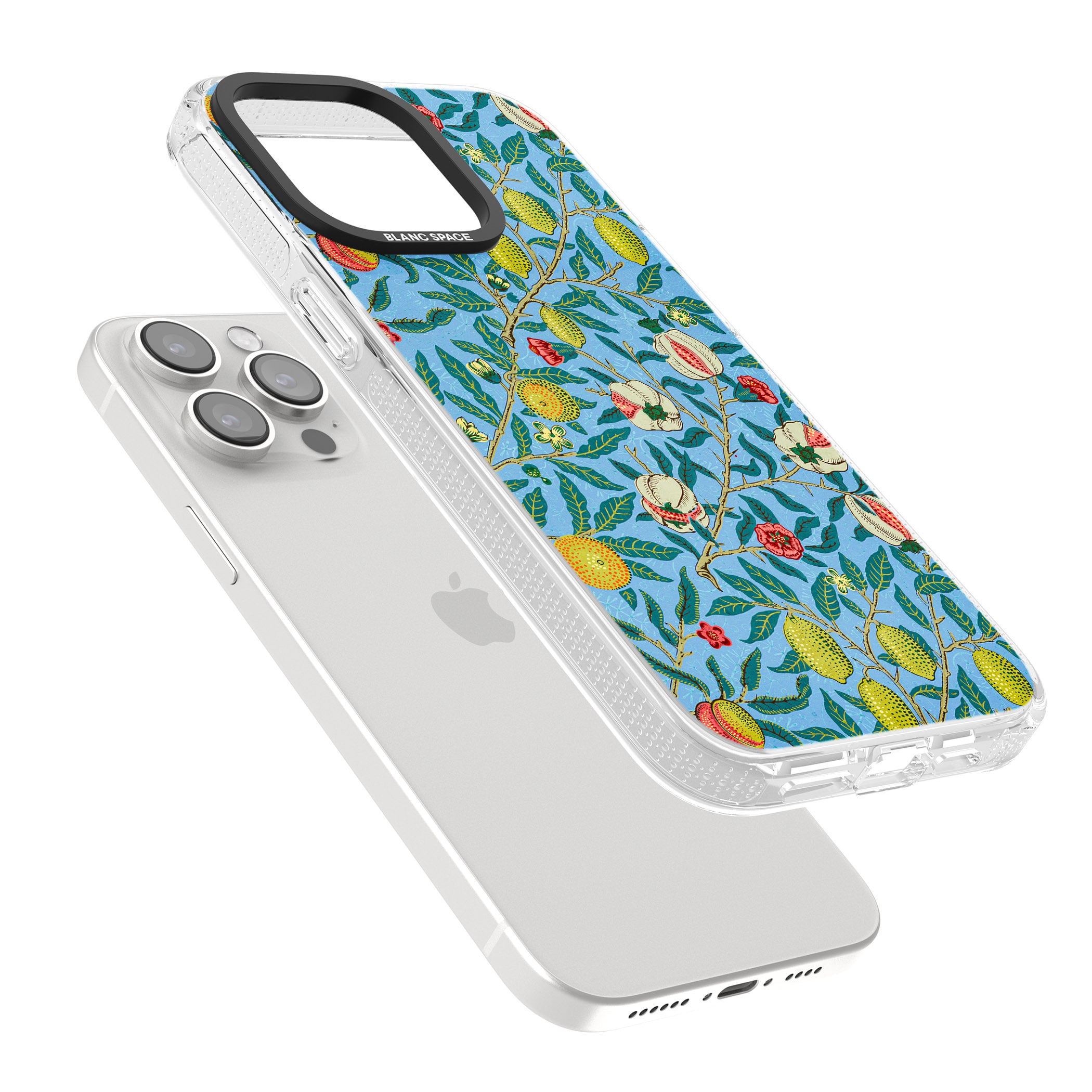 Vintage Fruits iPhone 15 Pro Max / 15 Pro / 14 Pro Max / 14 Pro / 13 Pro Clear Case Impact Air - Blanc Space