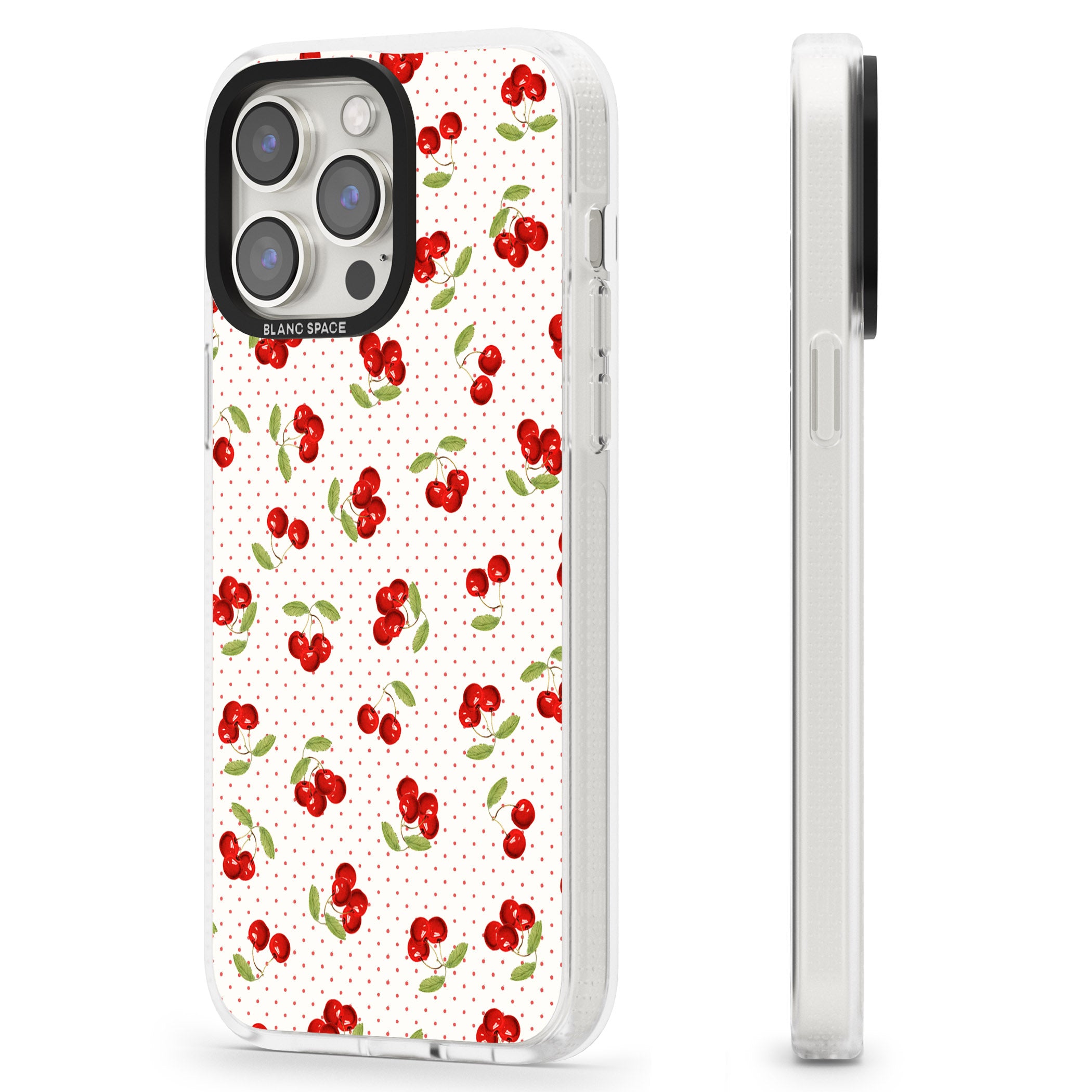 Cherry Picking iPhone 15 Pro Max / 15 Pro / 14 Pro Max / 14 Pro / 13 Pro Clear Case Impact Air - Blanc Space