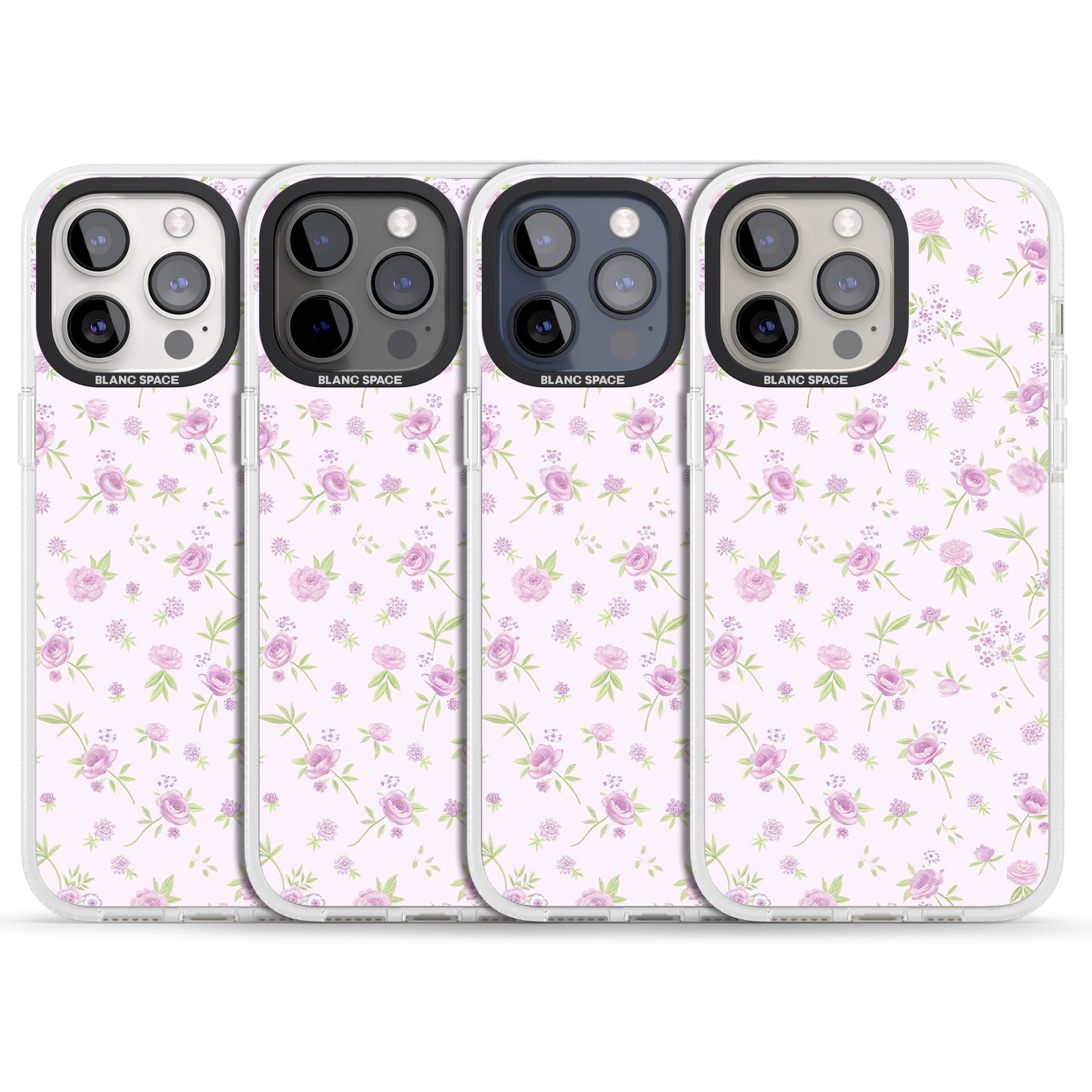 Pink Peonies iPhone 15 Pro Max / 15 Pro / 14 Pro Max / 14 Pro / 13 Pro Clear Case Impact Air - Blanc Space