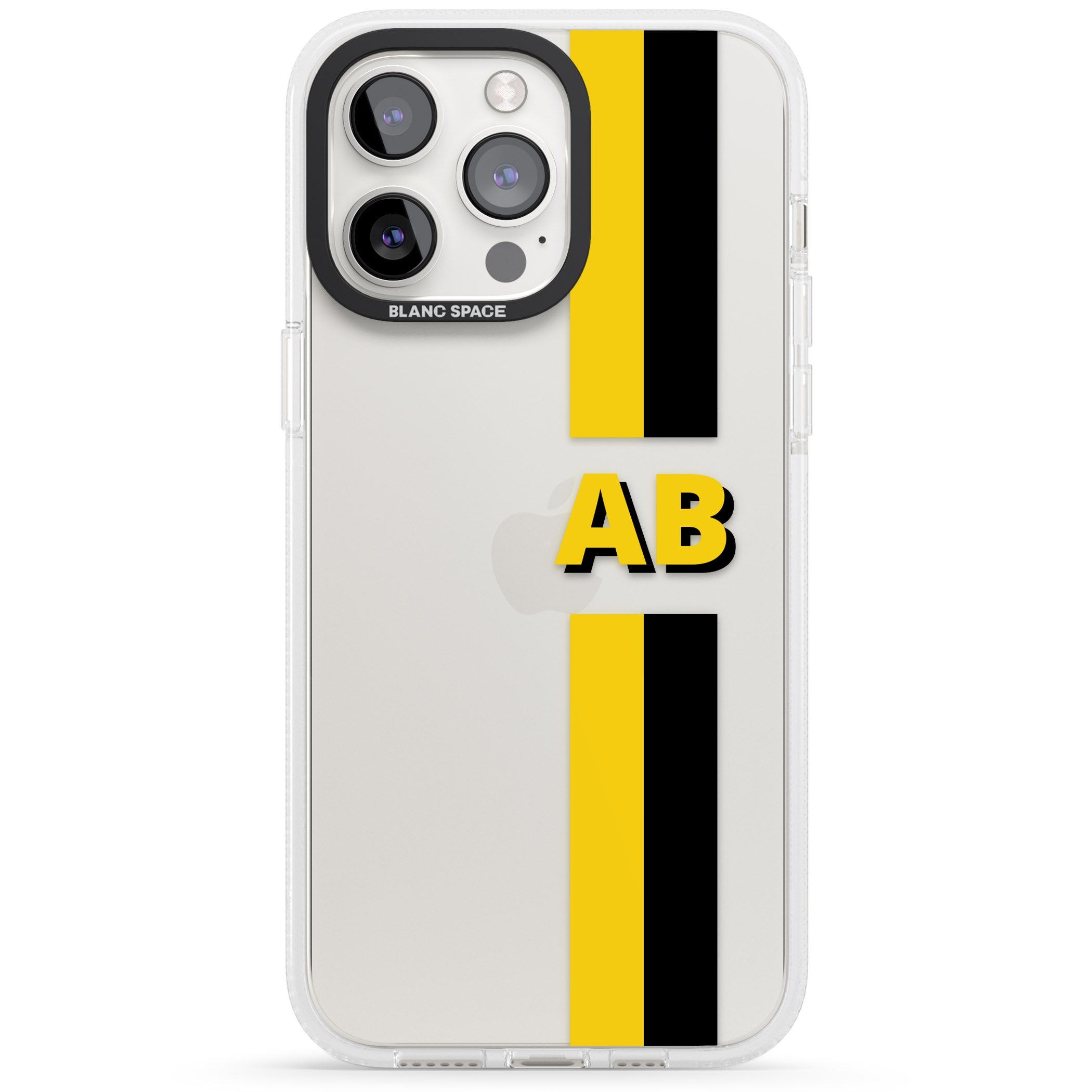 Personalised Clear Text 6F iPhone 15 Pro Max / 15 Pro / 14 Pro Max / 14 Pro / 13 Pro Clear Case Impact Air - Blanc Space