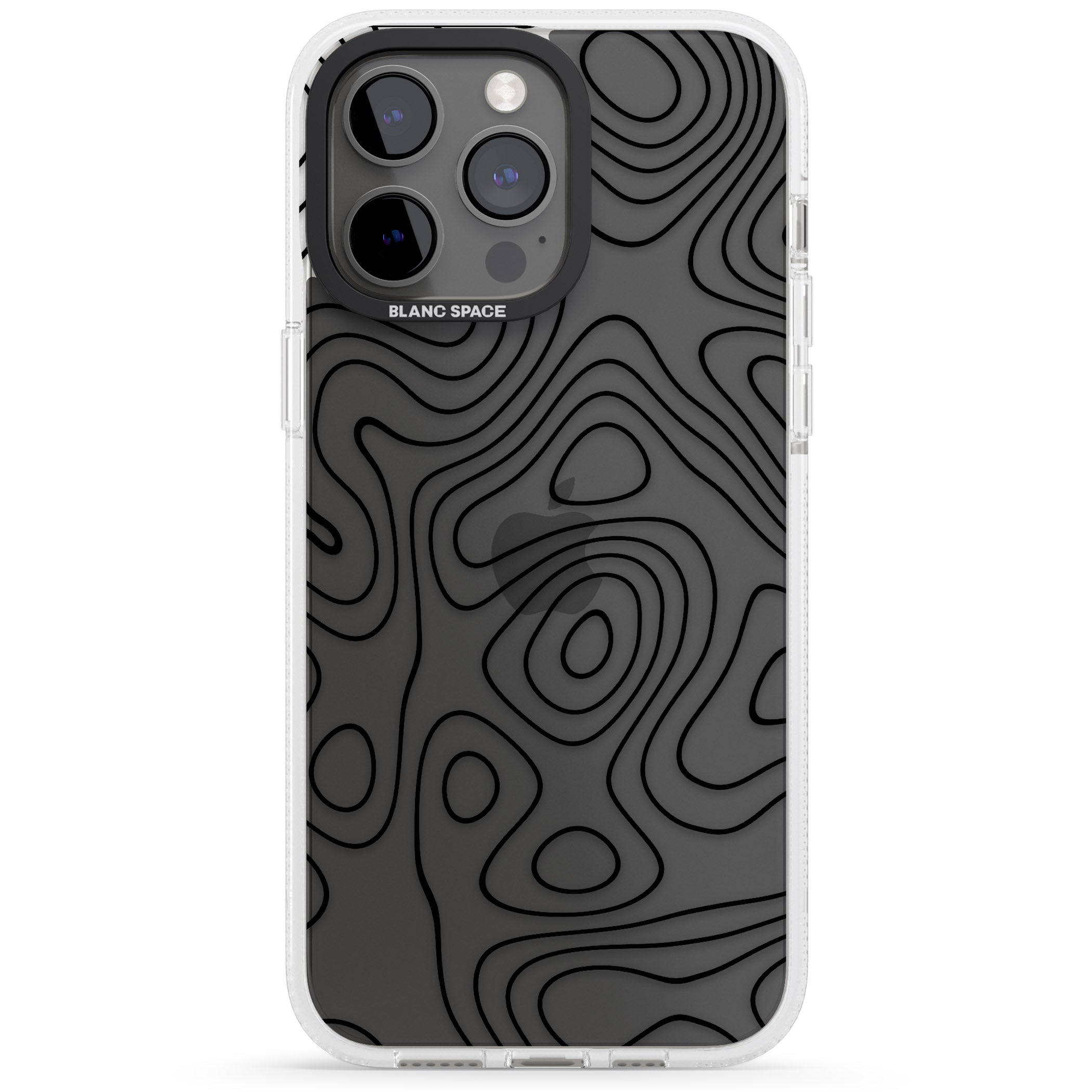 Damascus Steel iPhone 15 Pro Max / 15 Pro / 14 Pro Max / 14 Pro / 13 Pro Clear Case Impact Air - Blanc Space