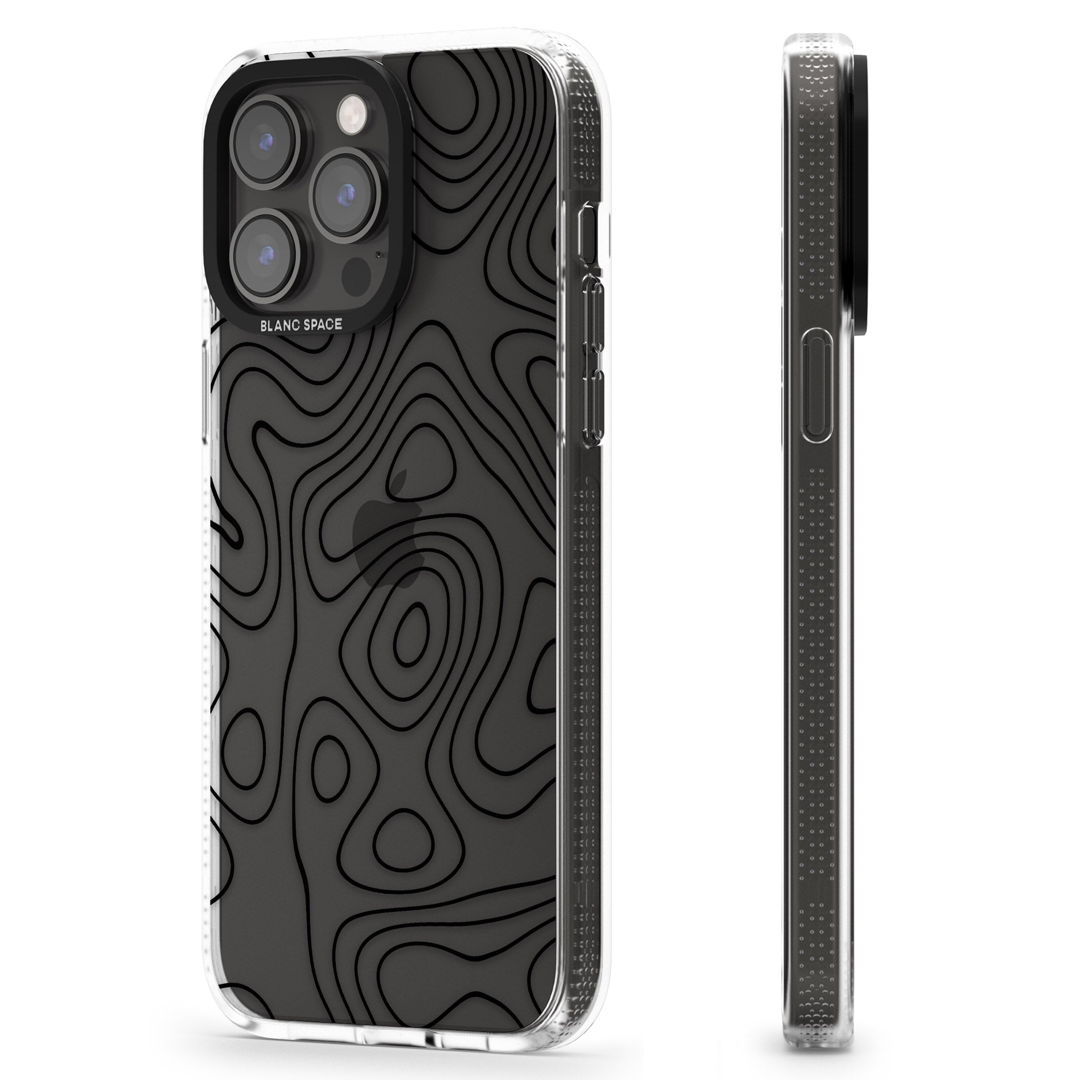 Damascus Steel iPhone 15 Pro Max / 15 Pro / 14 Pro Max / 14 Pro / 13 Pro Clear Case Impact Air - Blanc Space