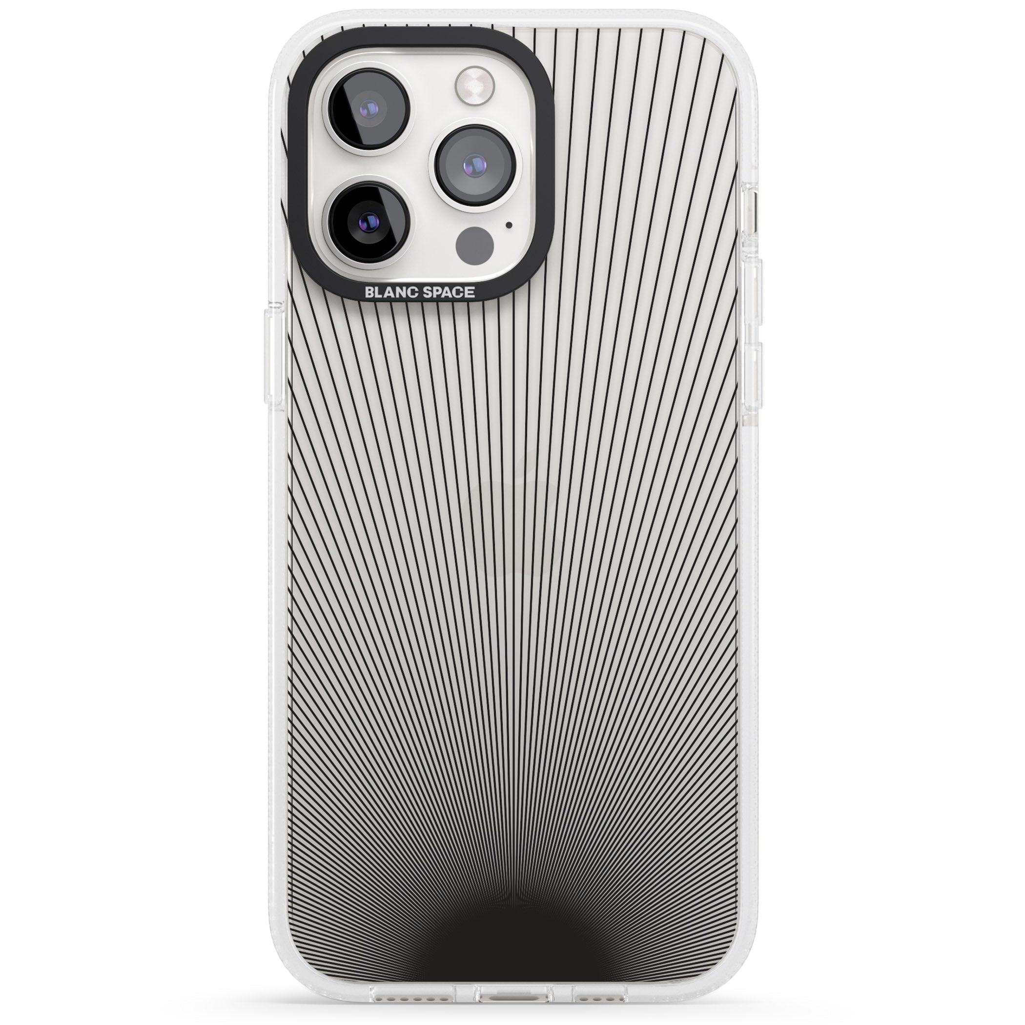 Abstract Lines: Sunset iPhone 15 Pro Max / 15 Pro / 14 Pro Max / 14 Pro / 13 Pro Clear Case Impact Air - Blanc Space