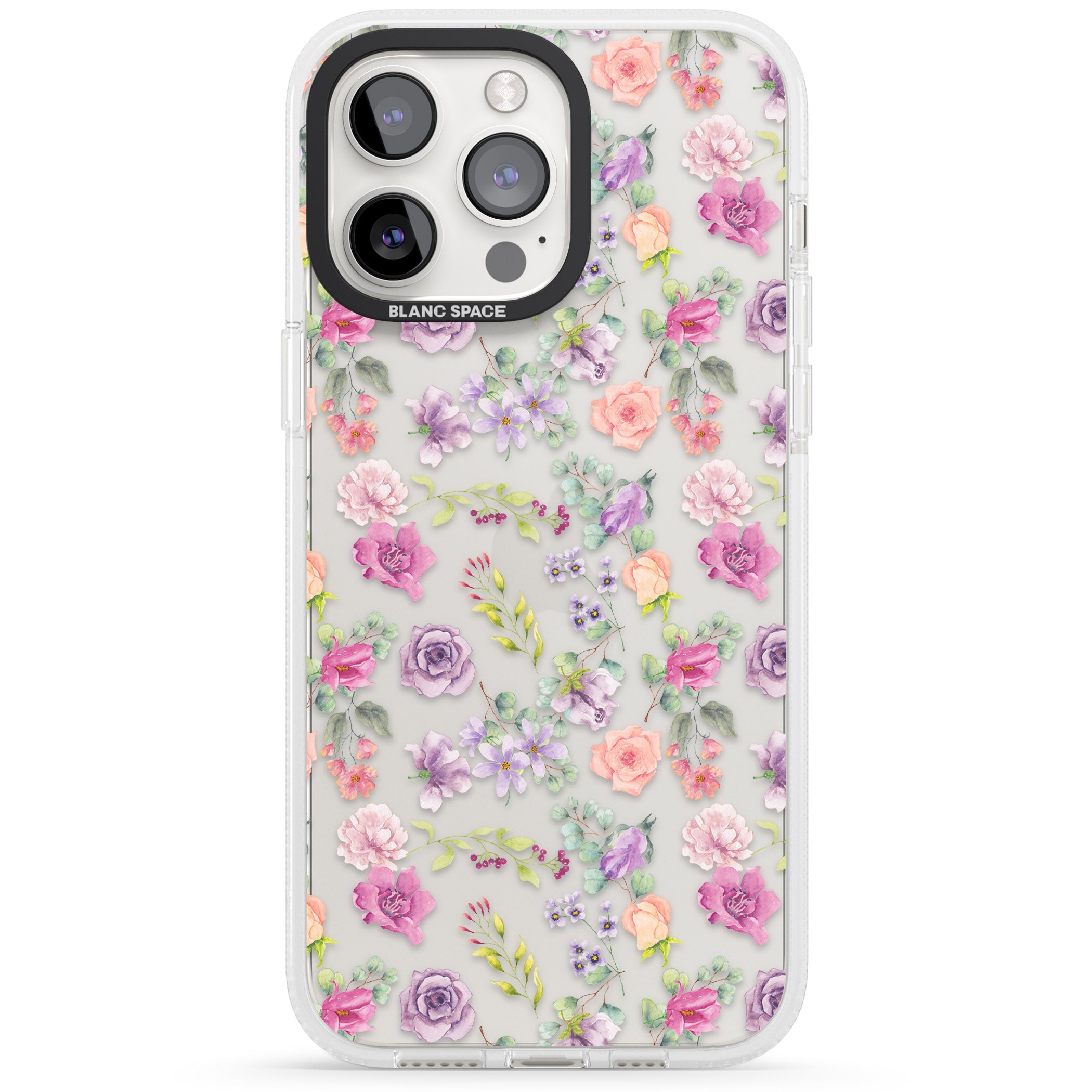 Sunday Flowers iPhone 15 Pro Max / 15 Pro / 14 Pro Max / 14 Pro / 13 Pro Clear Case Impact Air - Blanc Space