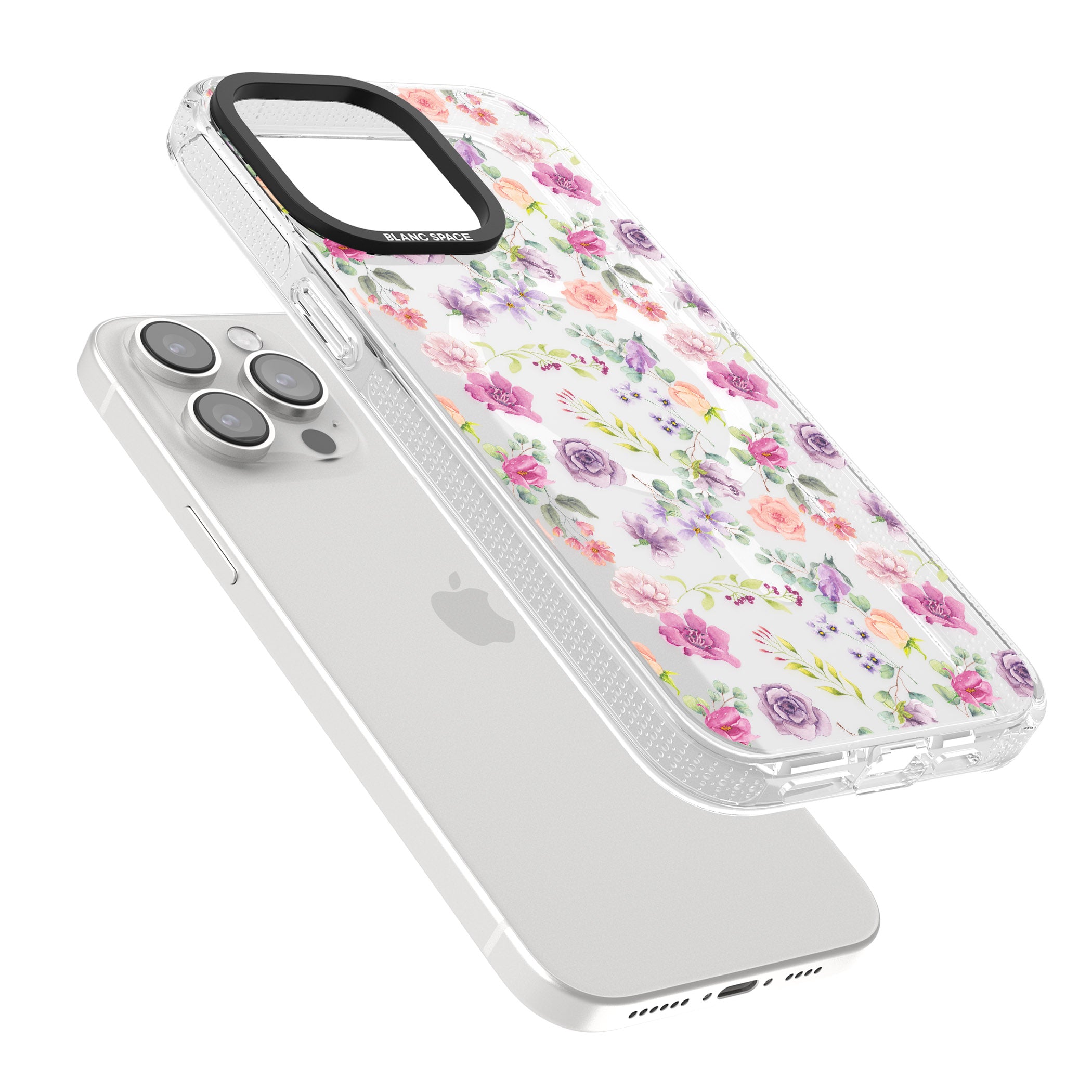 Sunday Flowers iPhone 15 Pro Max / 15 Pro / 14 Pro Max / 14 Pro / 13 Pro Clear Case Impact Air - Blanc Space