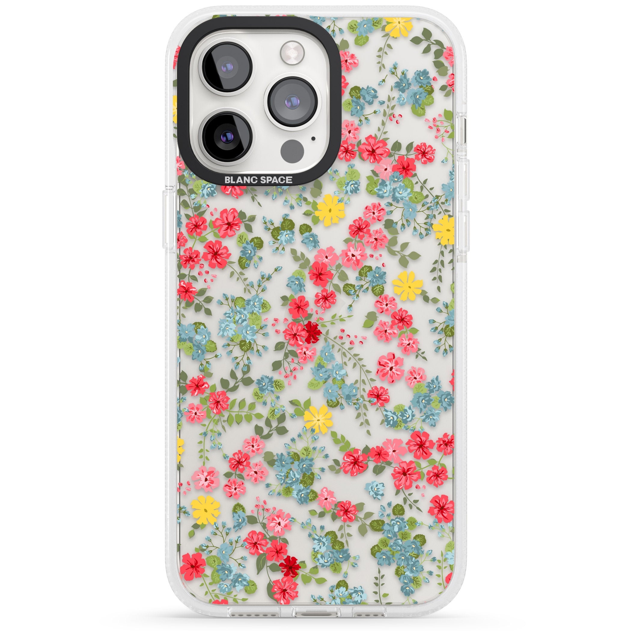 Sanremo Meadow iPhone 15 Pro Max / 15 Pro / 14 Pro Max / 14 Pro / 13 Pro Clear Case Impact Air - Blanc Space
