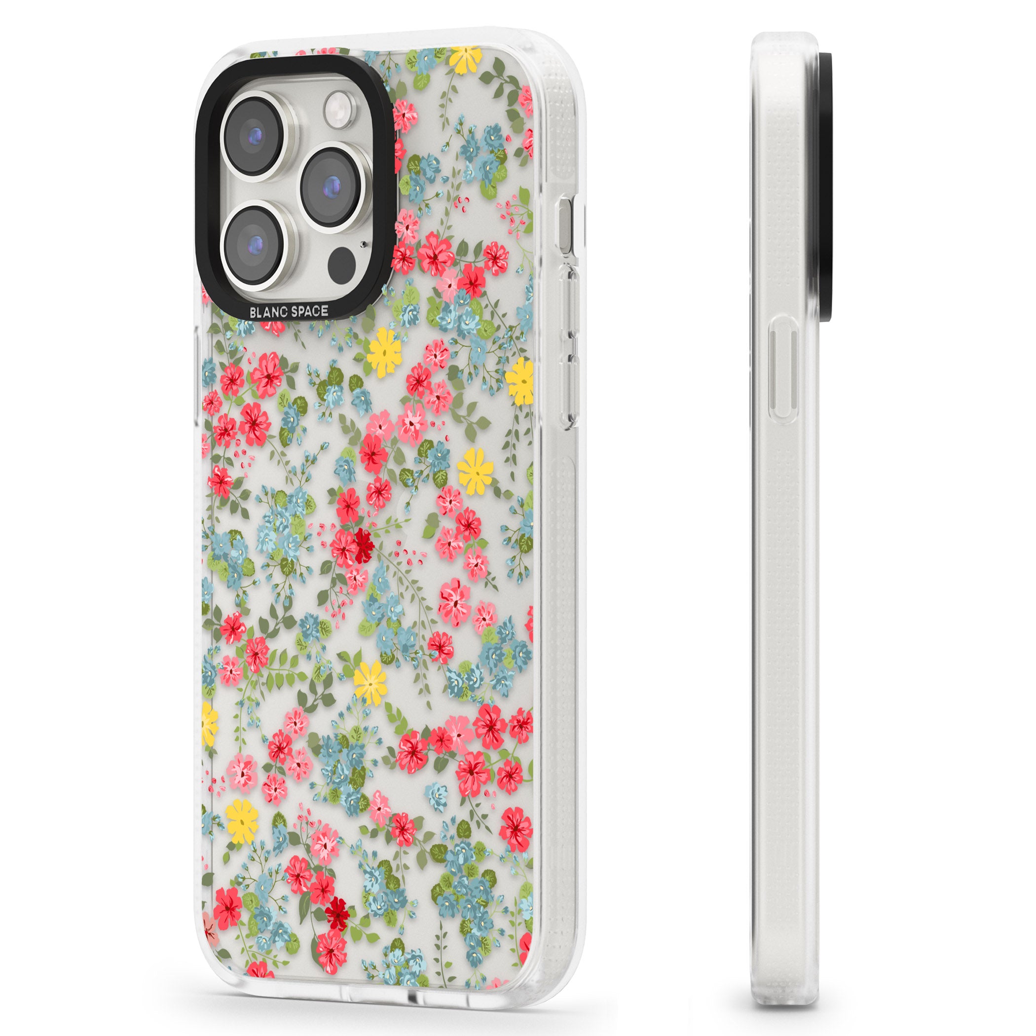 Sanremo Meadow iPhone 15 Pro Max / 15 Pro / 14 Pro Max / 14 Pro / 13 Pro Clear Case Impact Air - Blanc Space