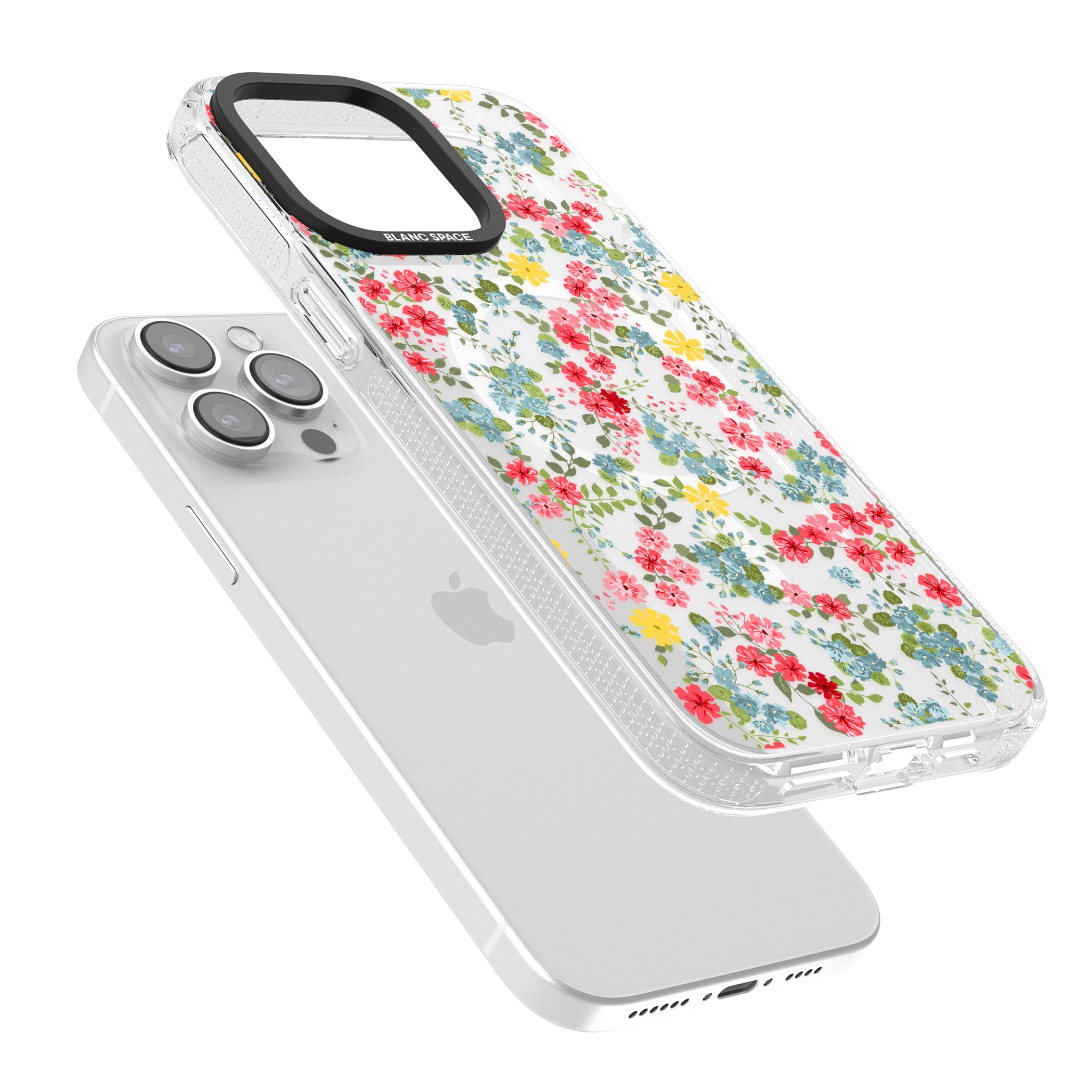 Sanremo Meadow iPhone 15 Pro Max / 15 Pro / 14 Pro Max / 14 Pro / 13 Pro Clear Case Impact Air - Blanc Space