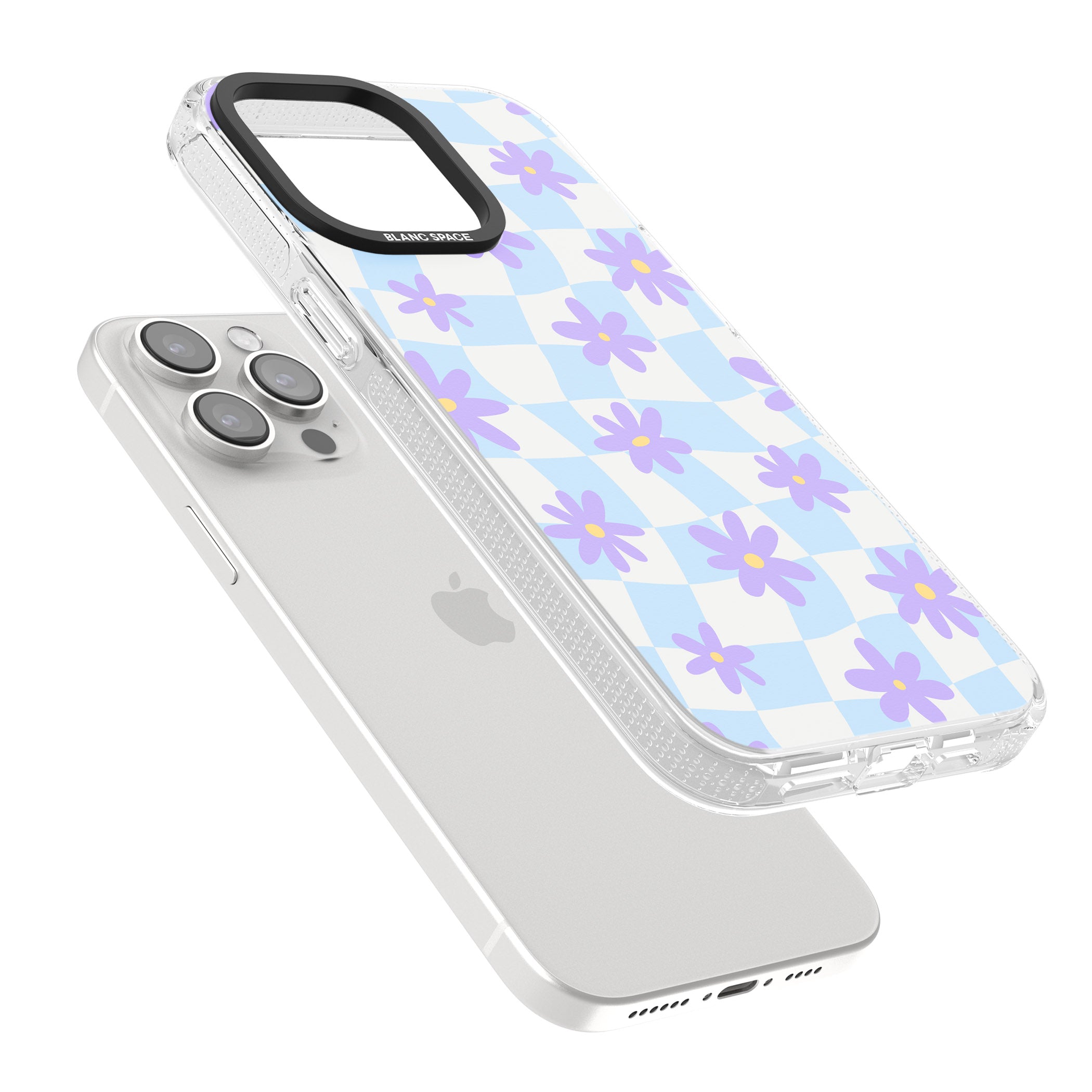 Serene Skies & Flowers iPhone 15 Pro Max / 15 Pro / 14 Pro Max / 14 Pro / 13 Pro Clear Case Impact Air - Blanc Space