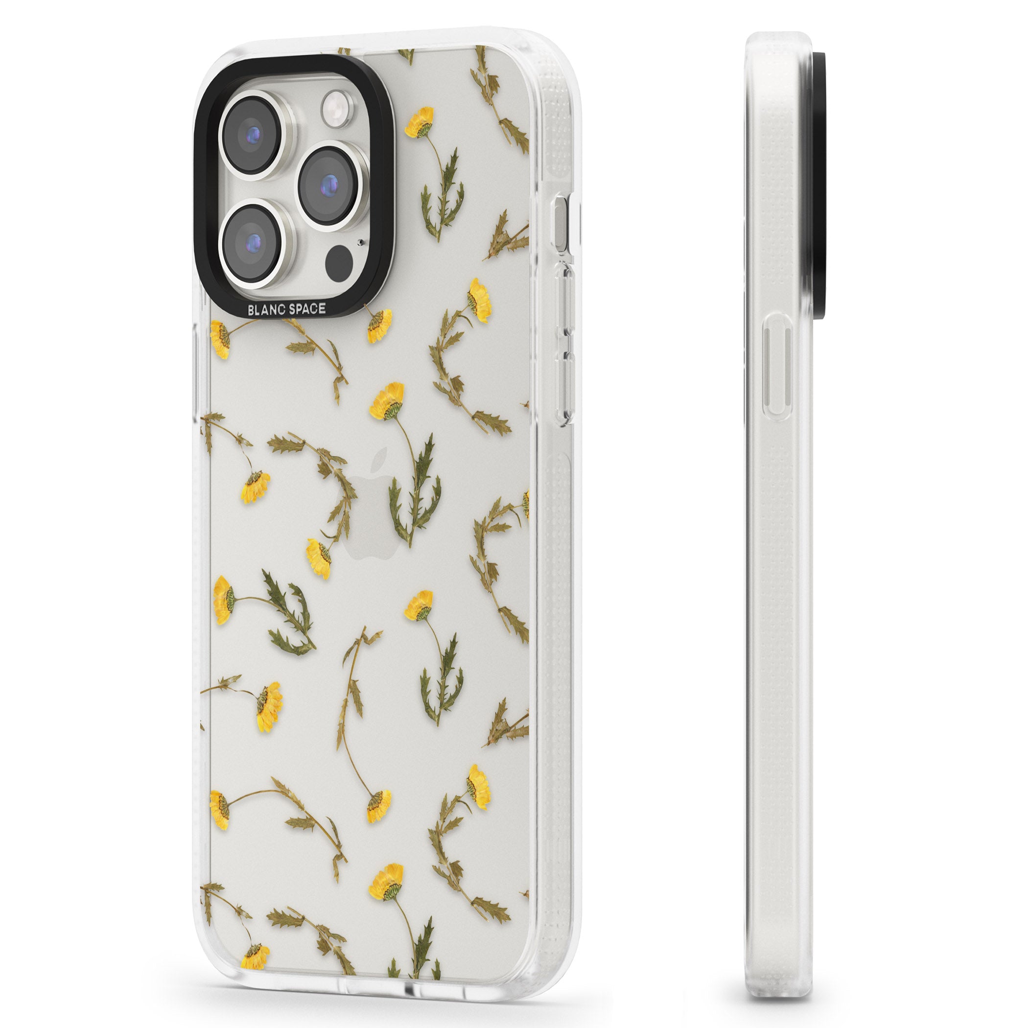 Long Stemmed Wildflowers - Dried Flower-Inspired iPhone 15 Pro Max / 15 Pro / 14 Pro Max / 14 Pro / 13 Pro Clear Case Impact Air - Blanc Space
