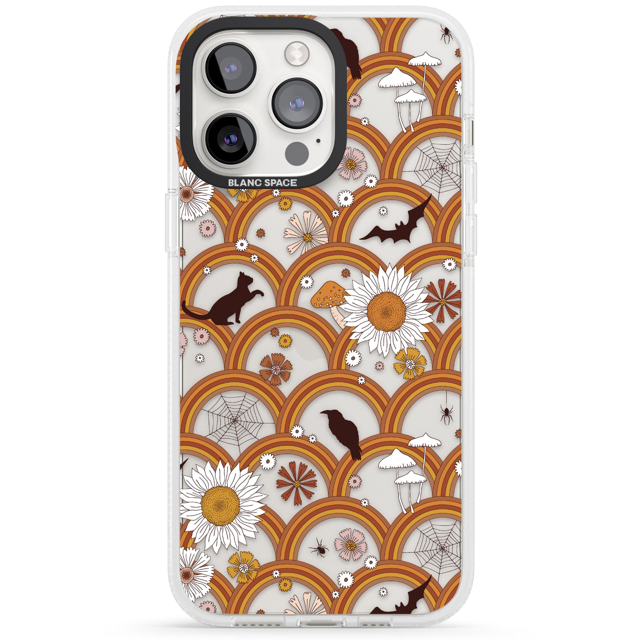 Halloween Rainbows iPhone 15 Pro Max / 15 Pro / 14 Pro Max / 14 Pro / 13 Pro Clear Case Impact Air - Blanc Space