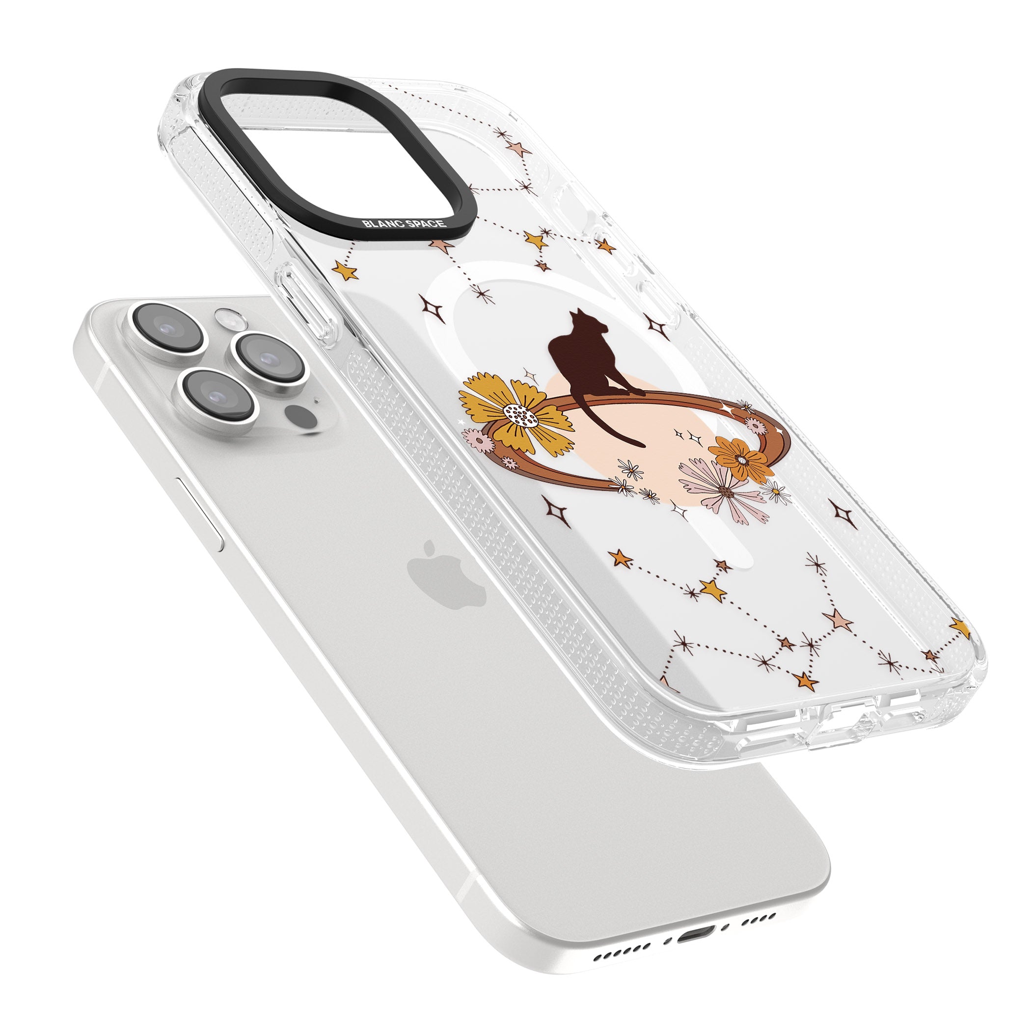 Feline Phenomenon iPhone 15 Pro Max / 15 Pro / 14 Pro Max / 14 Pro / 13 Pro Clear Case Impact Air - Blanc Space