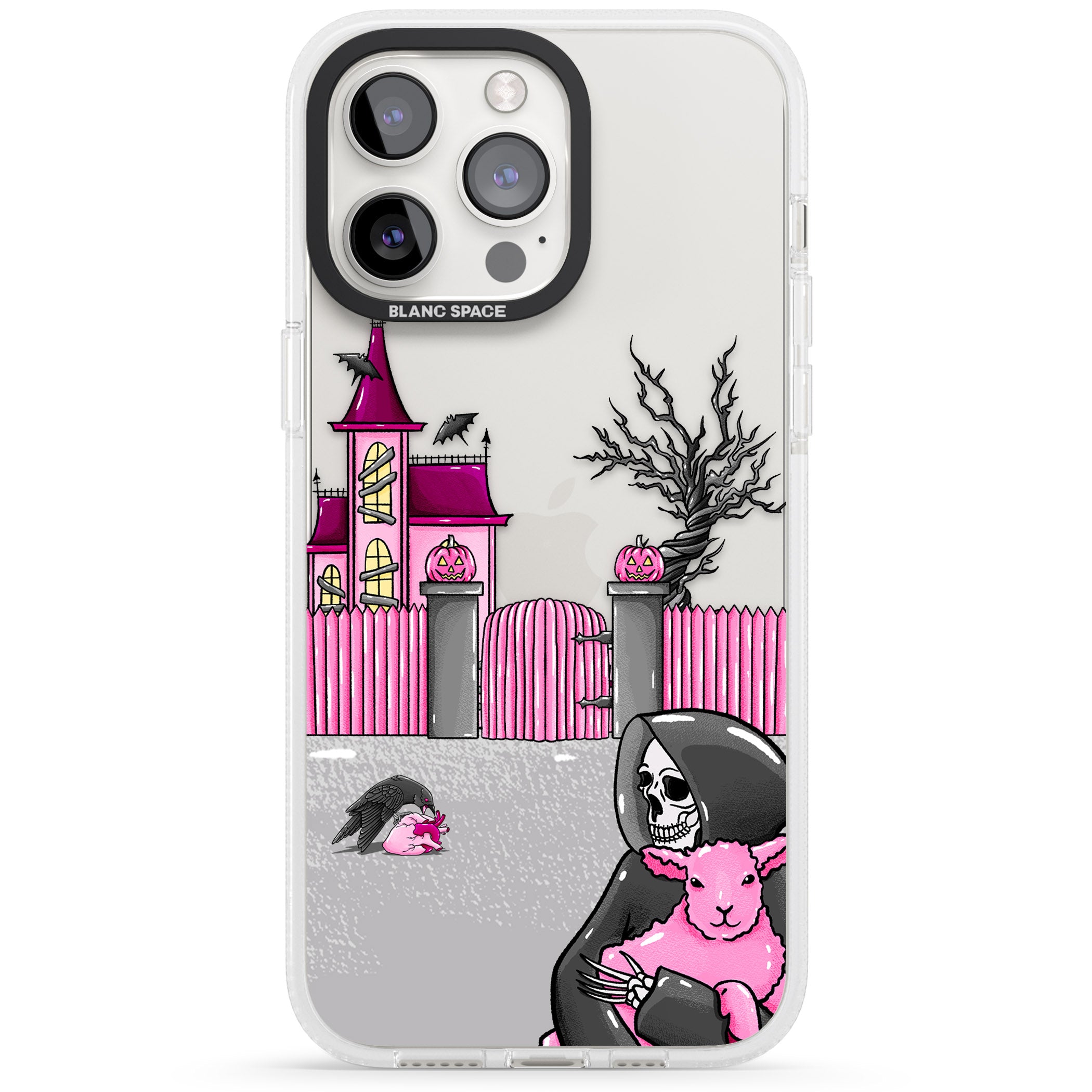 Left With My Heart iPhone 15 Pro Max / 15 Pro / 14 Pro Max / 14 Pro / 13 Pro Clear Case Impact Air - Blanc Space