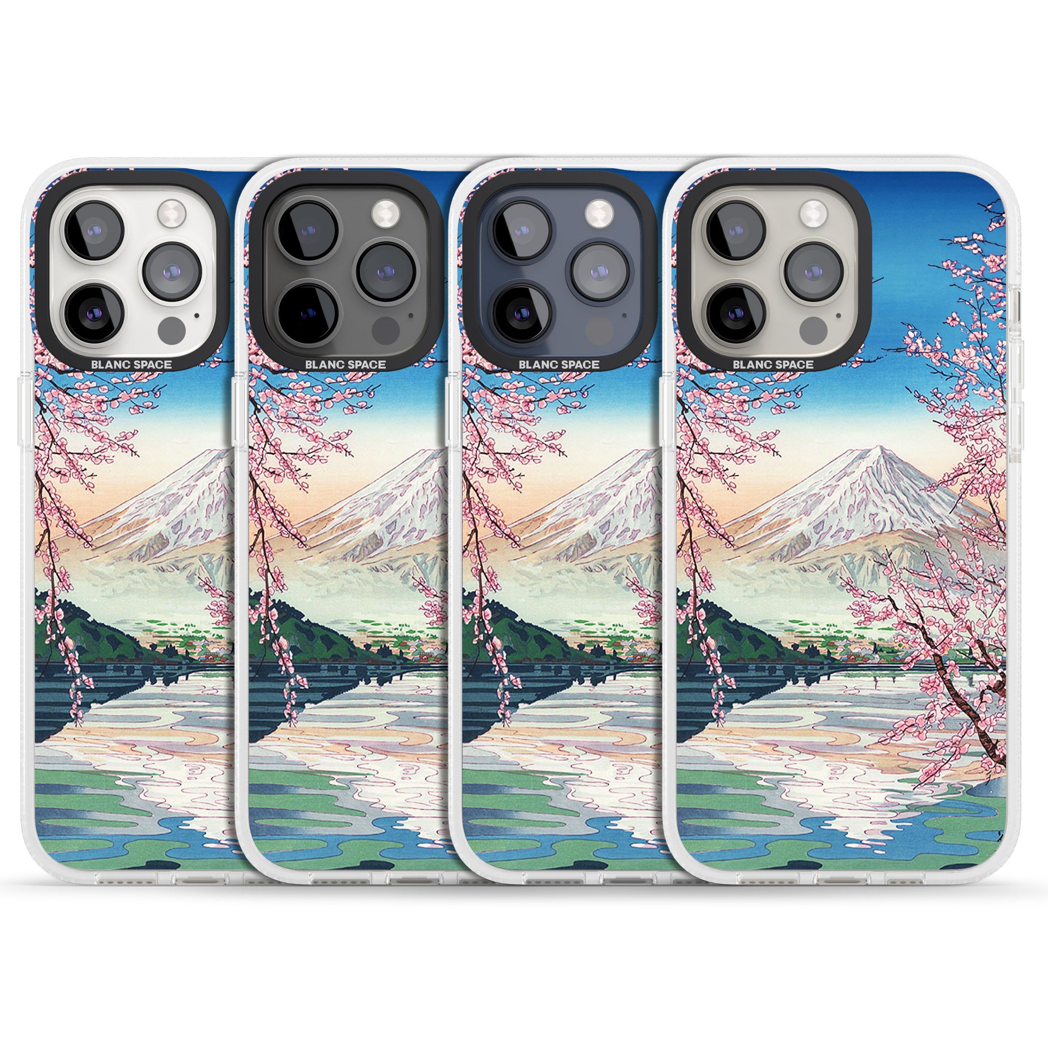 Mt. Fuji from Lake Kawaguchi iPhone 15 Pro Max / 15 Pro / 14 Pro Max / 14 Pro / 13 Pro Clear Case Impact Air - Blanc Space