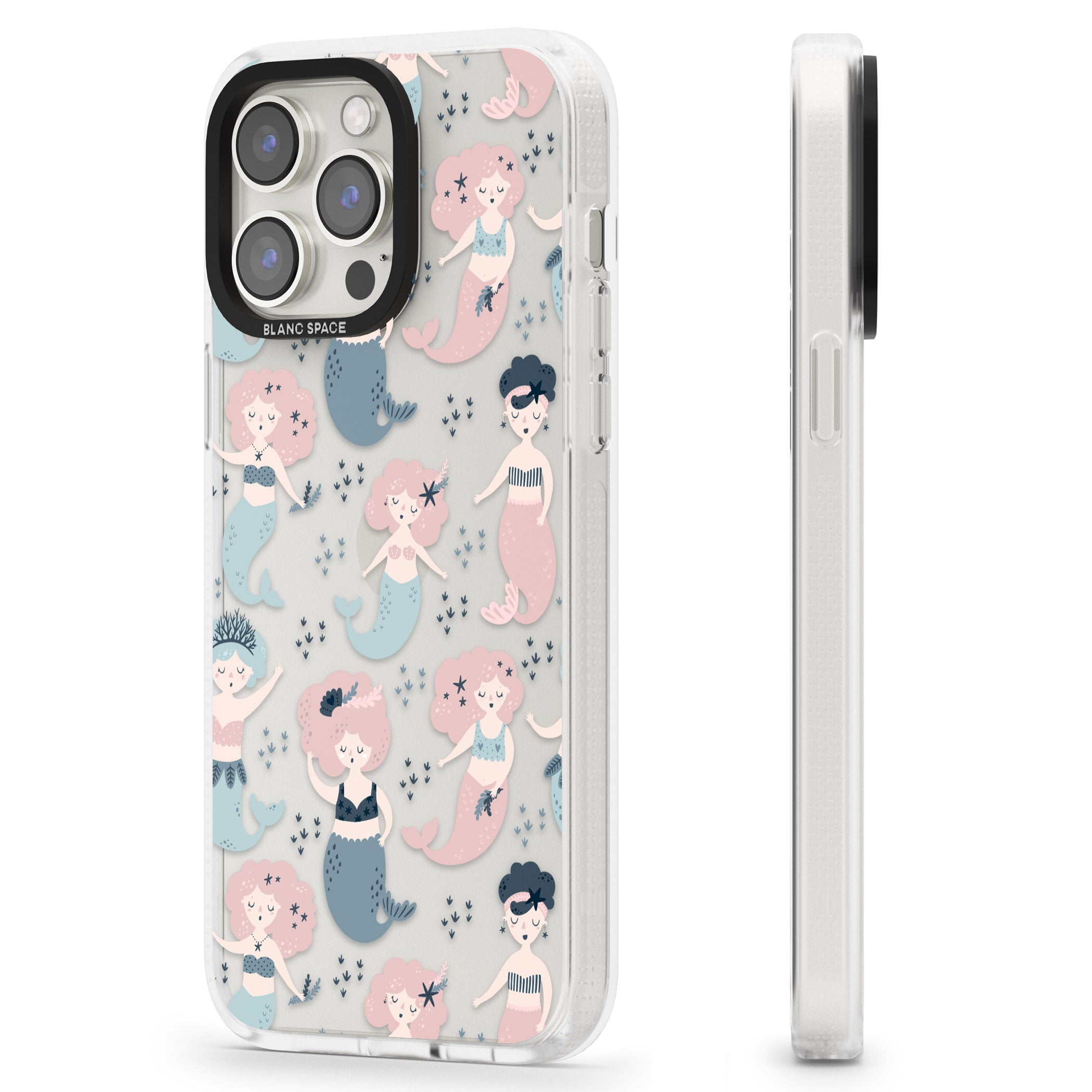 Under The Sea Mermaids (Clear) iPhone 15 Pro Max / 15 Pro / 14 Pro Max / 14 Pro / 13 Pro Clear Case Impact Air - Blanc Space