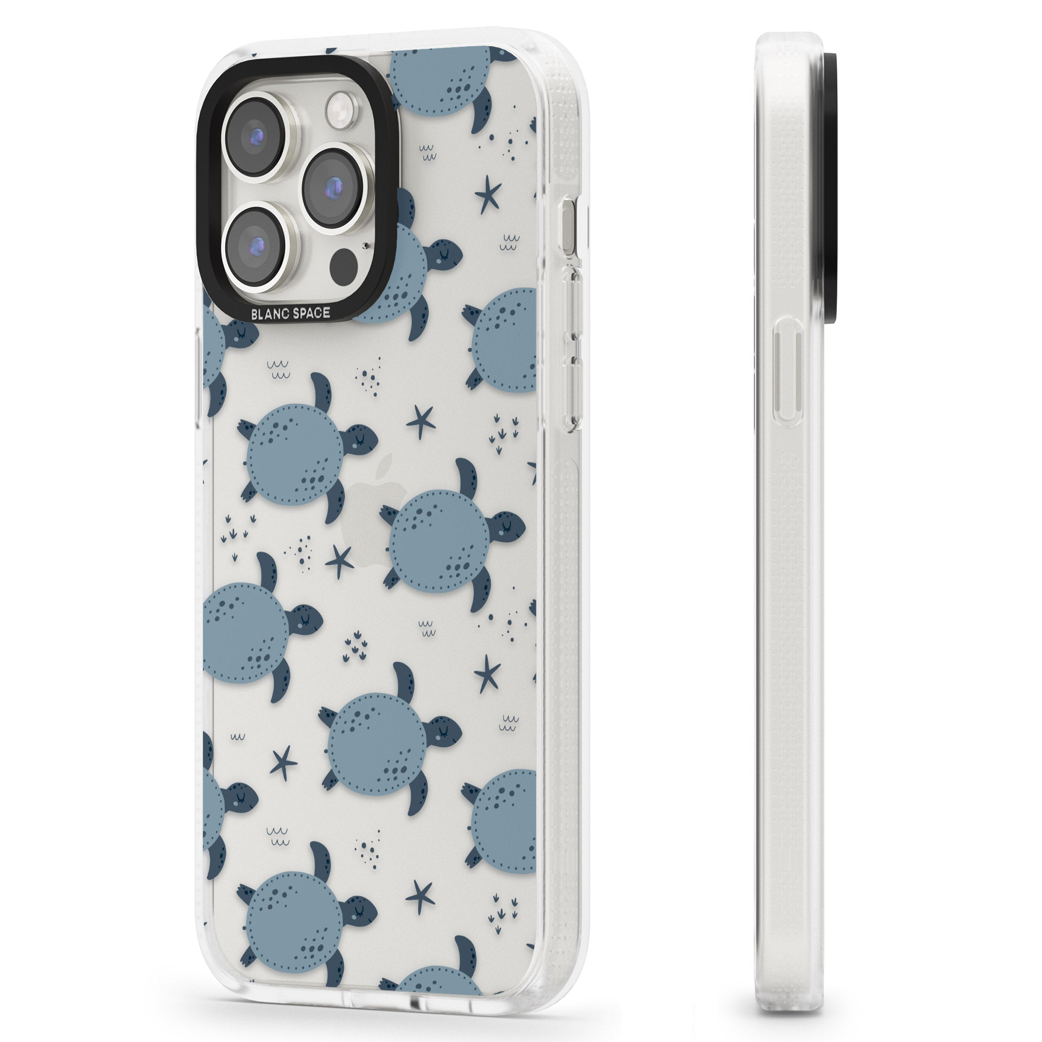 Under The Sea Patterns Sea Turtles (Clear) iPhone 15 Pro Max / 15 Pro / 14 Pro Max / 14 Pro / 13 Pro Clear Case Impact Air - Blanc Space