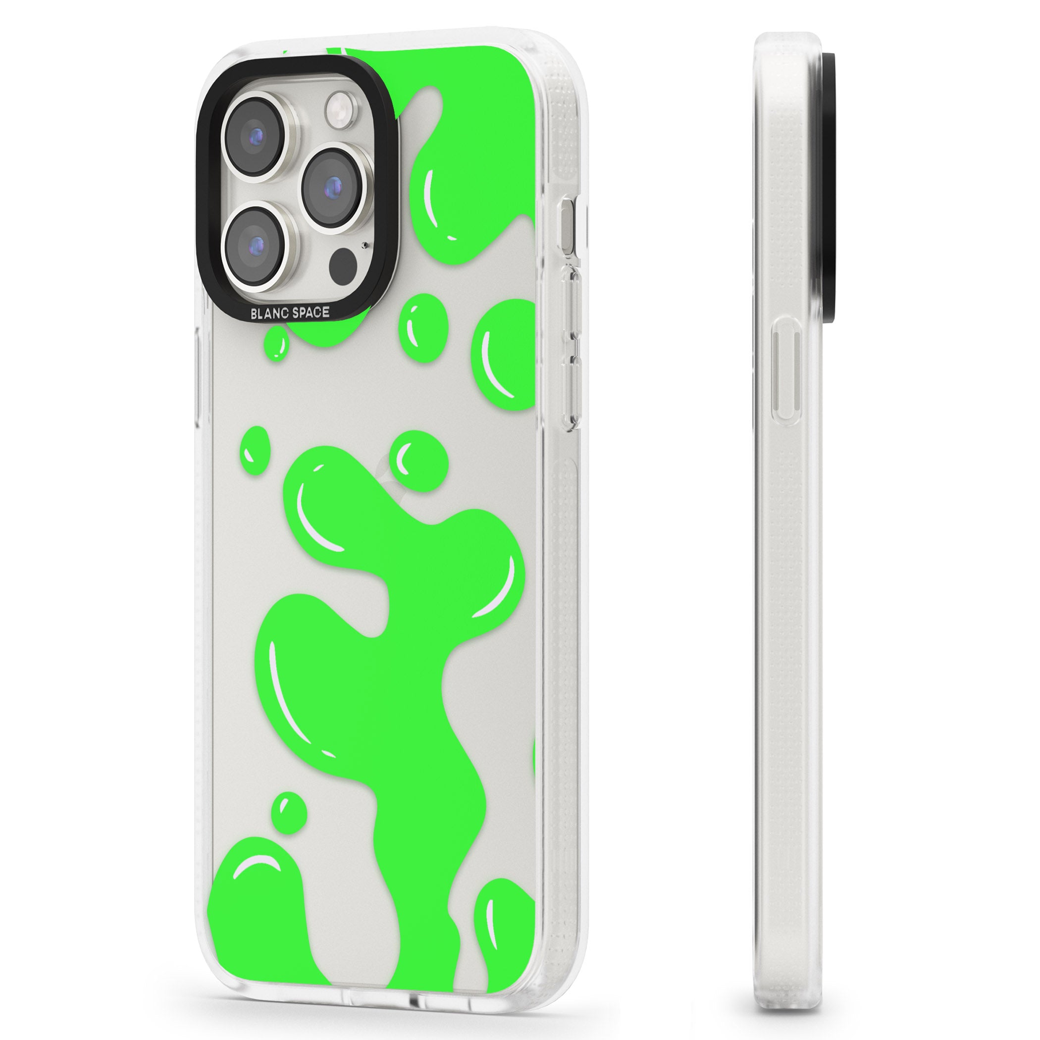 Green Lava Lamp iPhone 15 Pro Max / 15 Pro / 14 Pro Max / 14 Pro / 13 Pro Clear Case Impact Air - Blanc Space