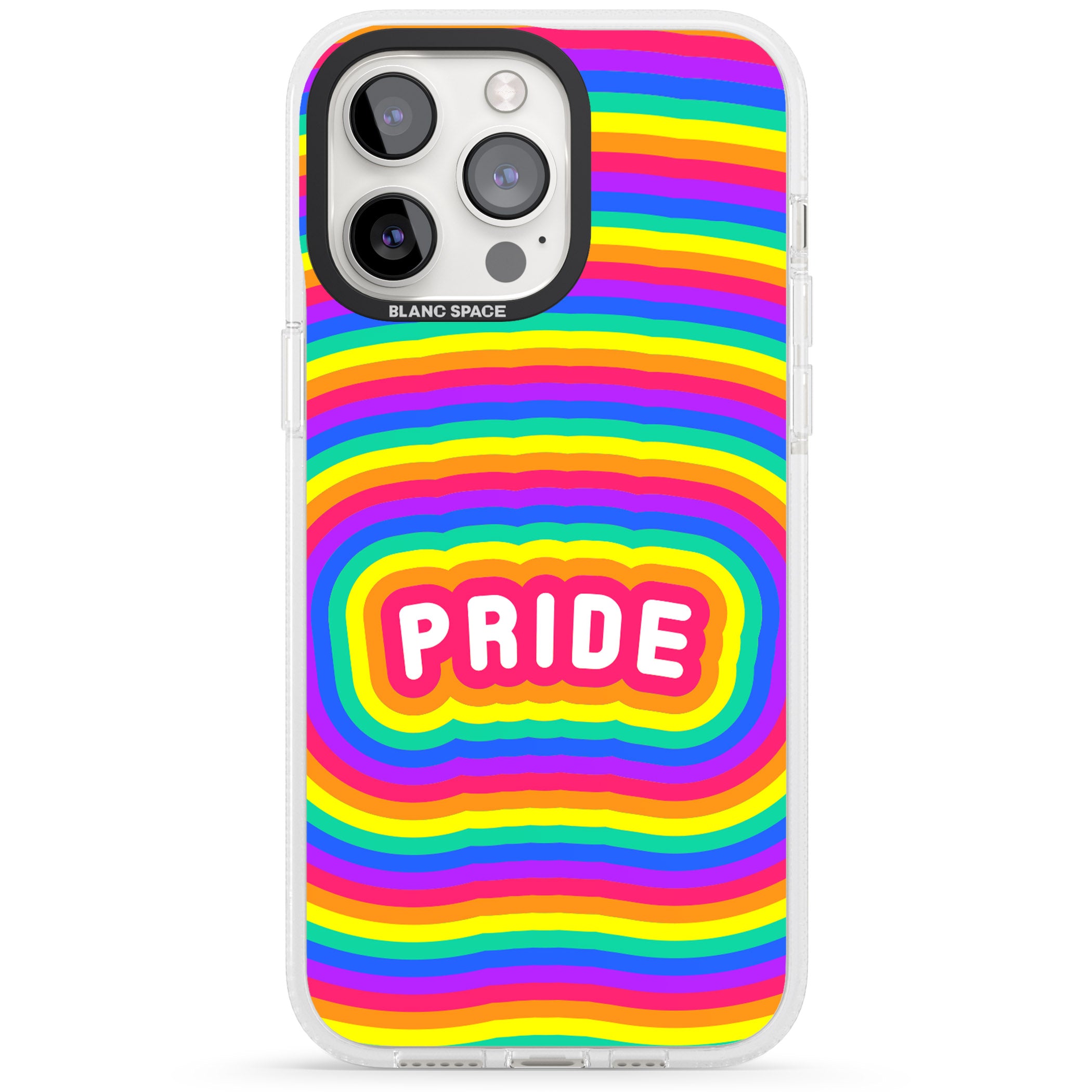 Pride iPhone 15 Pro Max / 15 Pro / 14 Pro Max / 14 Pro / 13 Pro Clear Case Impact Air - Blanc Space