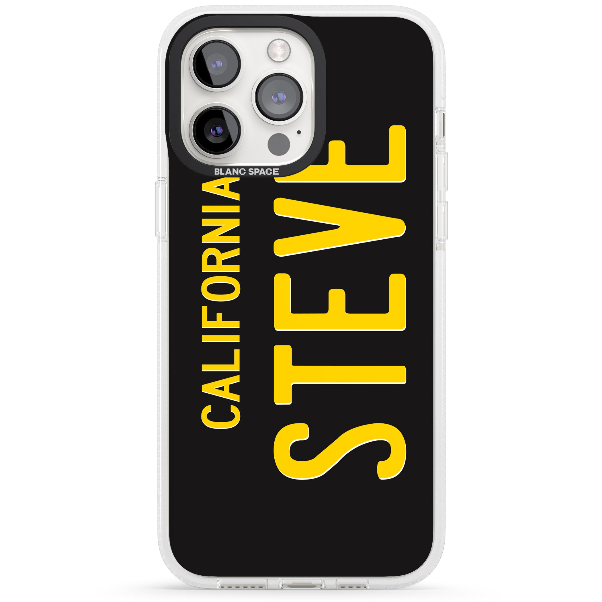 Vintage California License Plate iPhone 15 Pro Max / 15 Pro / 14 Pro Max / 14 Pro / 13 Pro Clear Case Impact Air - Blanc Space