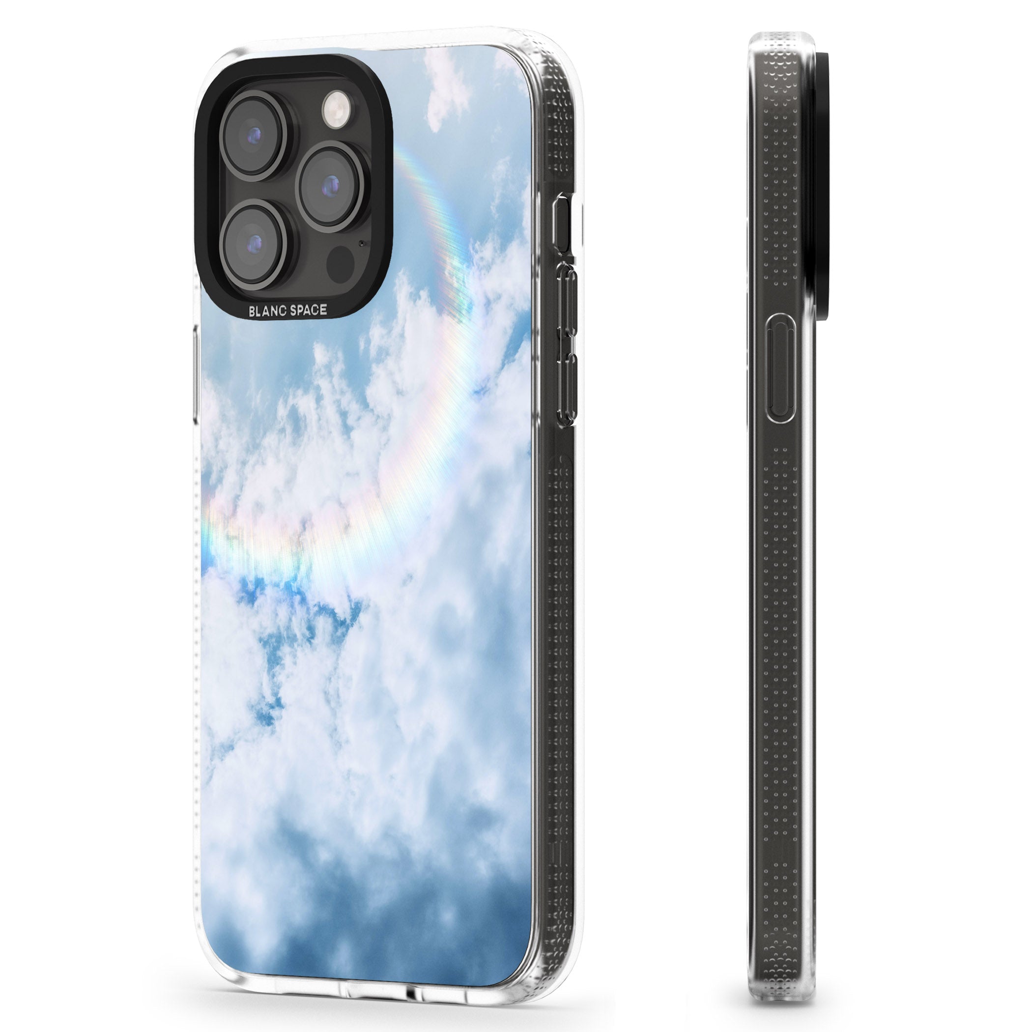Rainbow Light Flare Photograph iPhone 15 Pro Max / 15 Pro / 14 Pro Max / 14 Pro / 13 Pro Clear Case Impact Air - Blanc Space