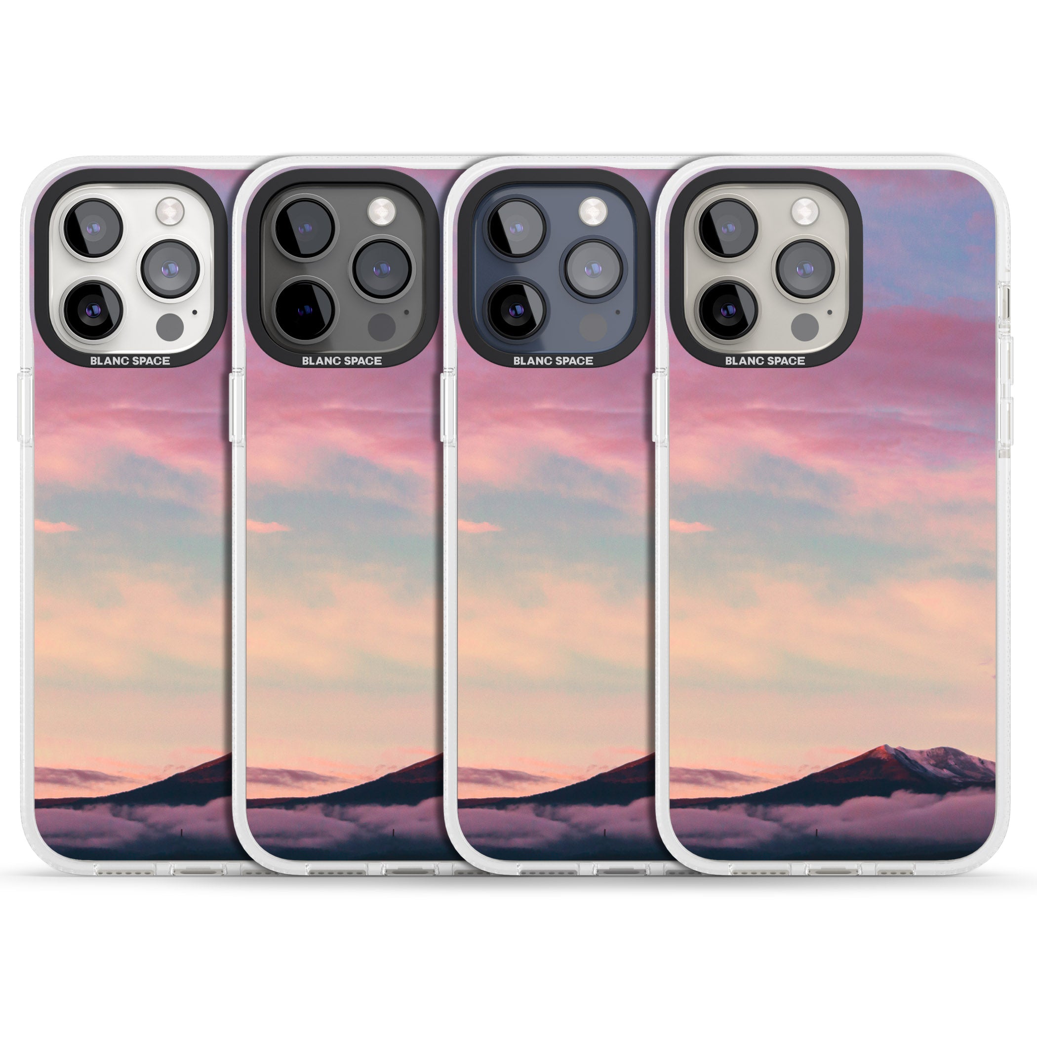 Cloudy Sunset Photograph iPhone 15 Pro Max / 15 Pro / 14 Pro Max / 14 Pro / 13 Pro Clear Case Impact Air - Blanc Space