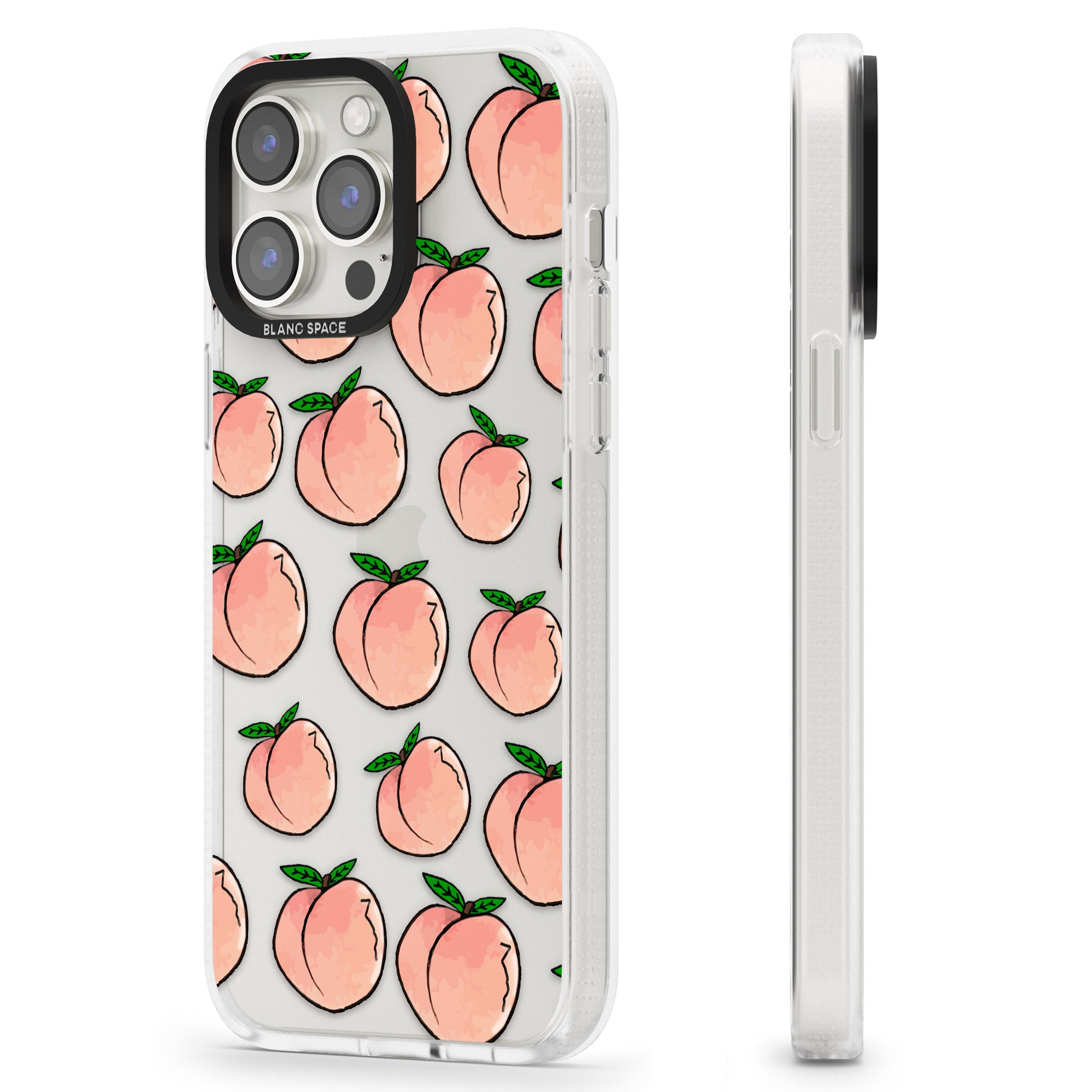 Life's a Peach iPhone 15 Pro Max / 15 Pro / 14 Pro Max / 14 Pro / 13 Pro Clear Case Impact Air - Blanc Space