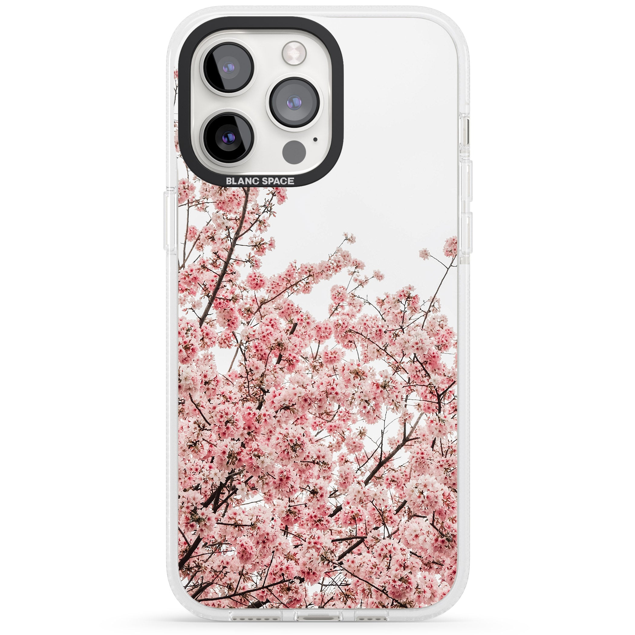 Cherry Blossoms - Real Floral Photographs iPhone 15 Pro Max / 15 Pro / 14 Pro Max / 14 Pro / 13 Pro Clear Case Impact Air - Blanc Space