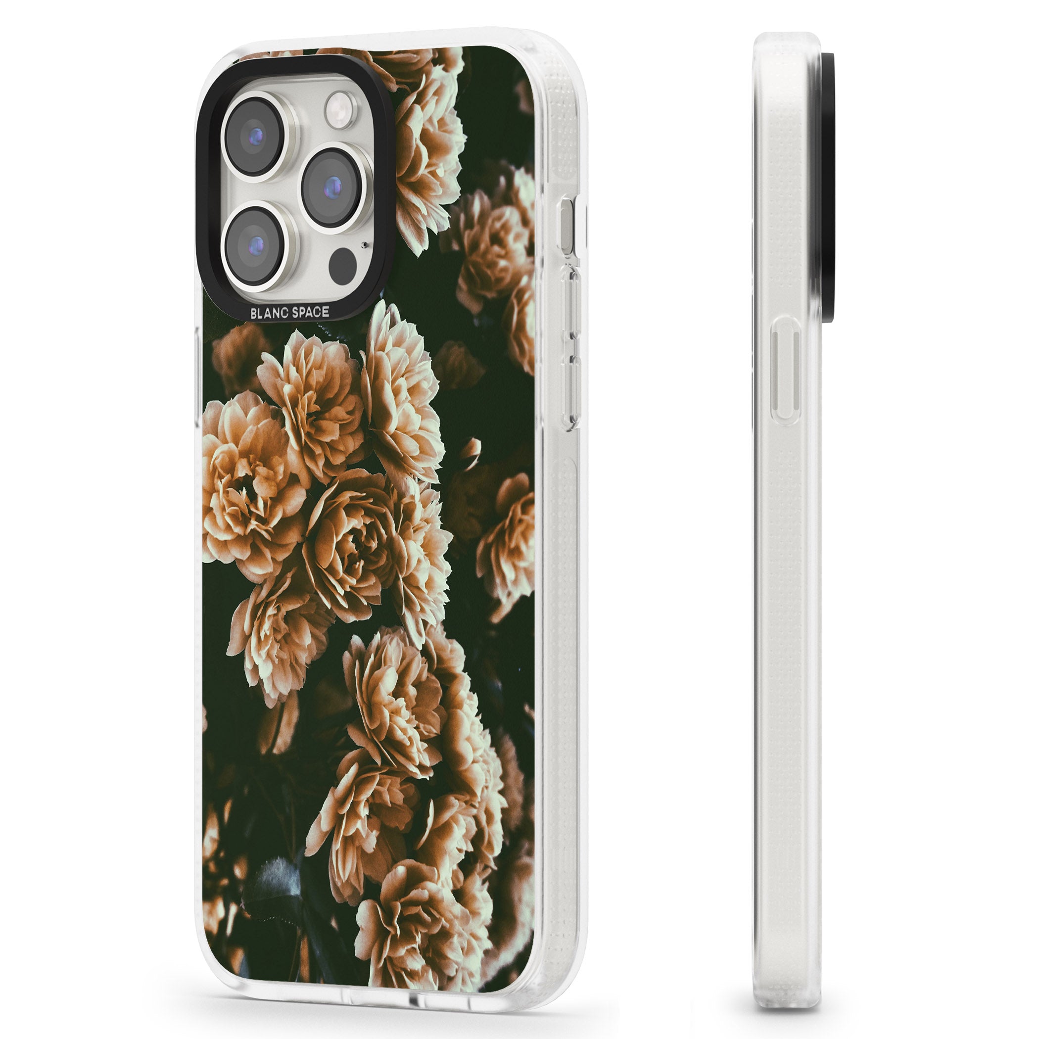 White Peonies - Real Floral Photographs iPhone 15 Pro Max / 15 Pro / 14 Pro Max / 14 Pro / 13 Pro Clear Case Impact Air - Blanc Space