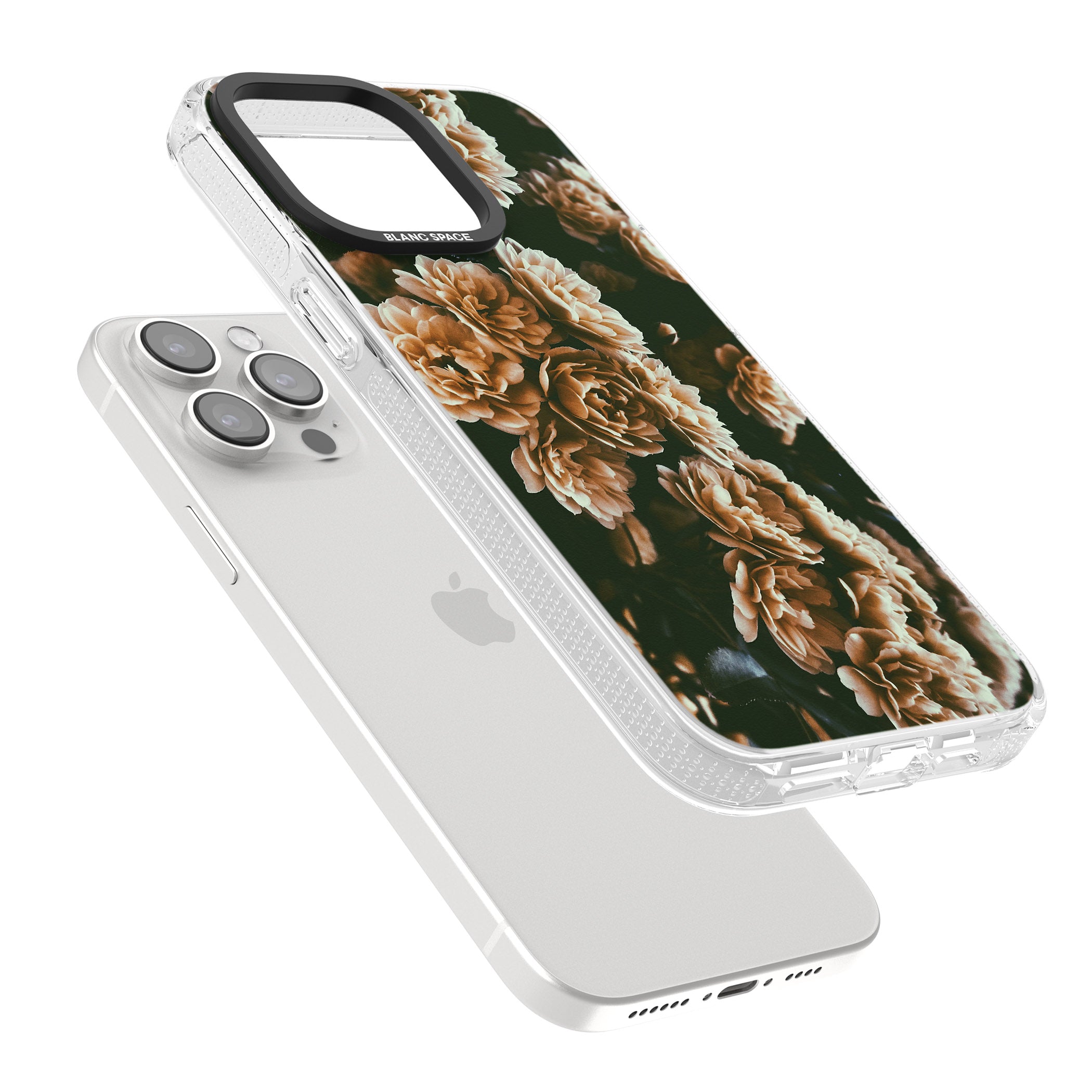 White Peonies - Real Floral Photographs iPhone 15 Pro Max / 15 Pro / 14 Pro Max / 14 Pro / 13 Pro Clear Case Impact Air - Blanc Space