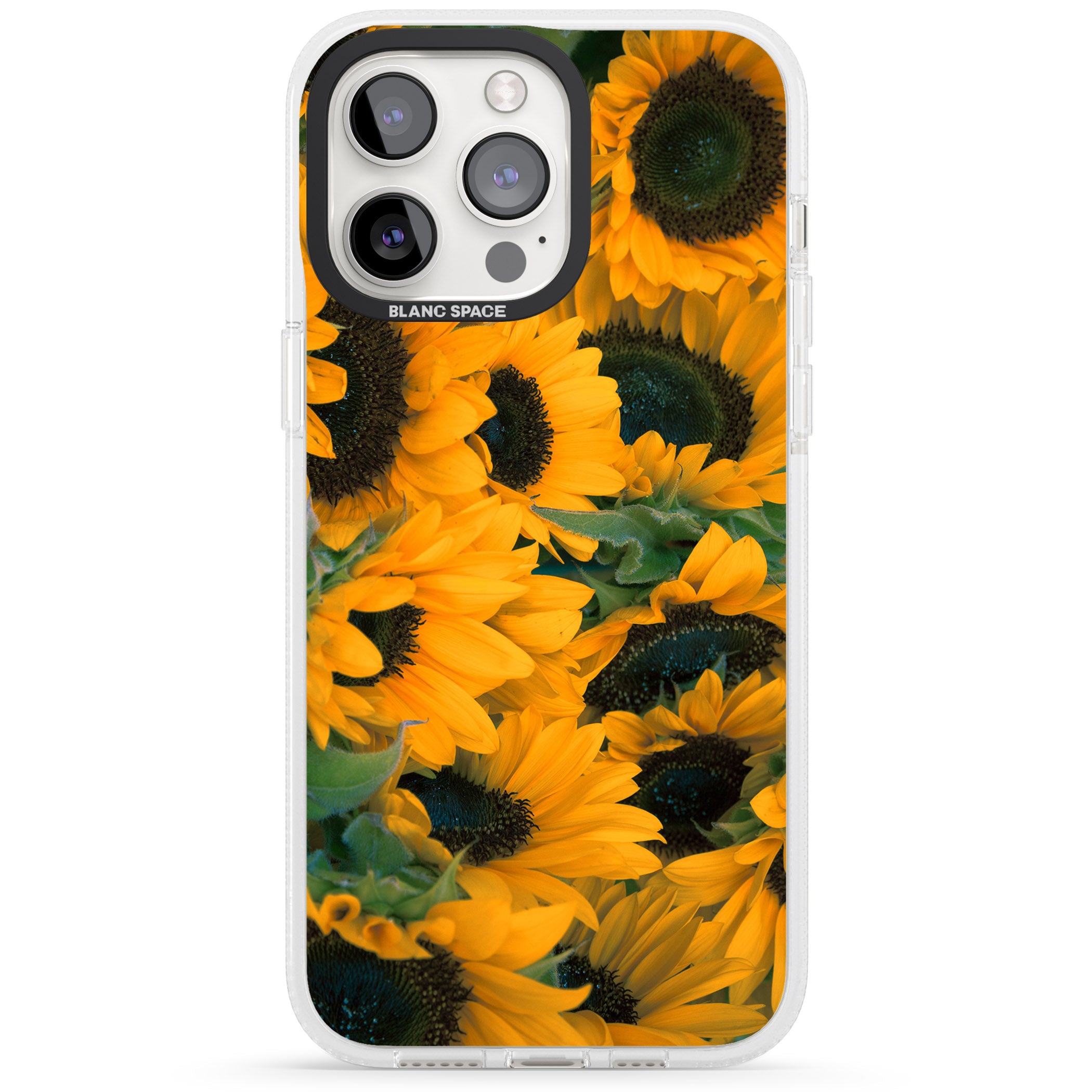 Sunflowers iPhone 15 Pro Max / 15 Pro / 14 Pro Max / 14 Pro / 13 Pro Clear Case Impact Air - Blanc Space