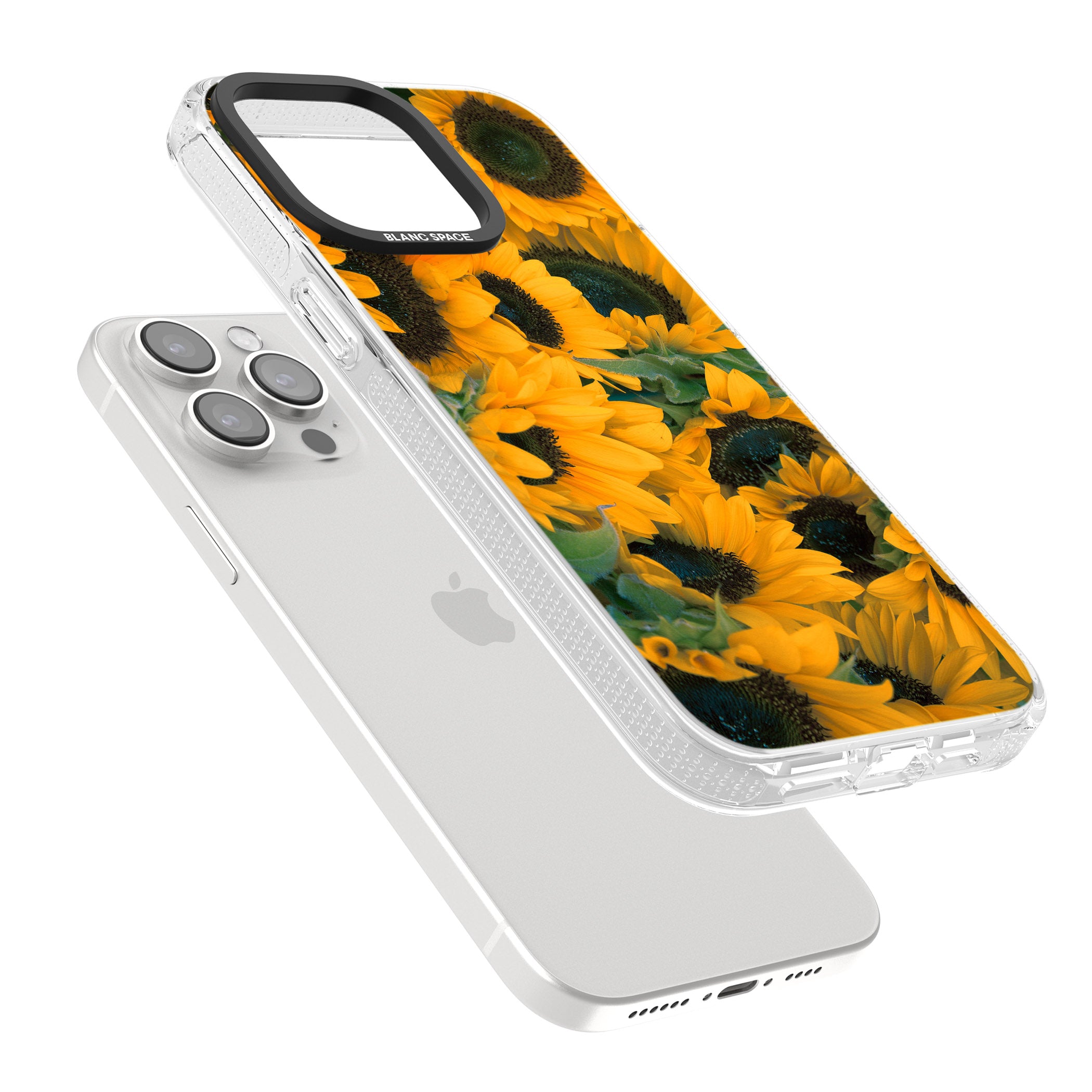 Sunflowers iPhone 15 Pro Max / 15 Pro / 14 Pro Max / 14 Pro / 13 Pro Clear Case Impact Air - Blanc Space