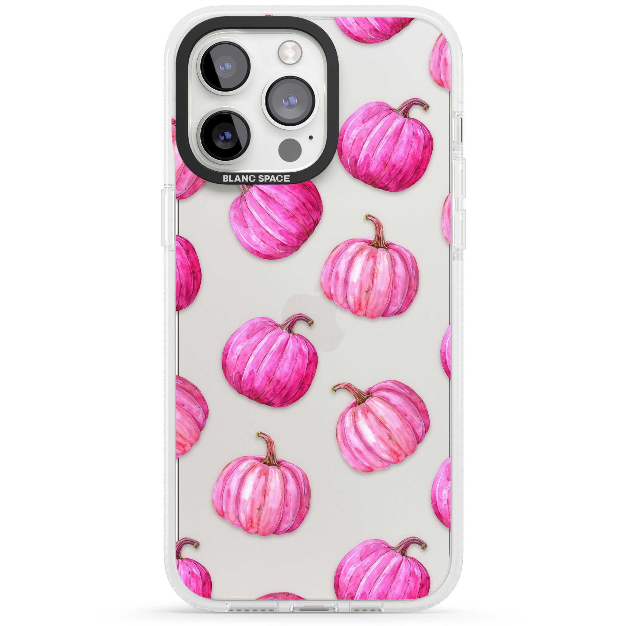 Pink Pumpkins iPhone 15 Pro Max / 15 Pro / 14 Pro Max / 14 Pro / 13 Pro Clear Case Impact Air - Blanc Space