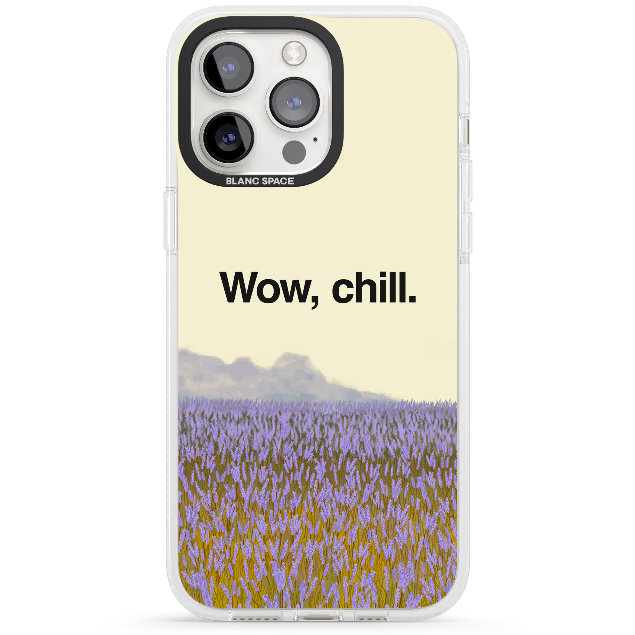 Wow, chill iPhone 15 Pro Max / 15 Pro / 14 Pro Max / 14 Pro / 13 Pro Clear Case Impact Air - Blanc Space