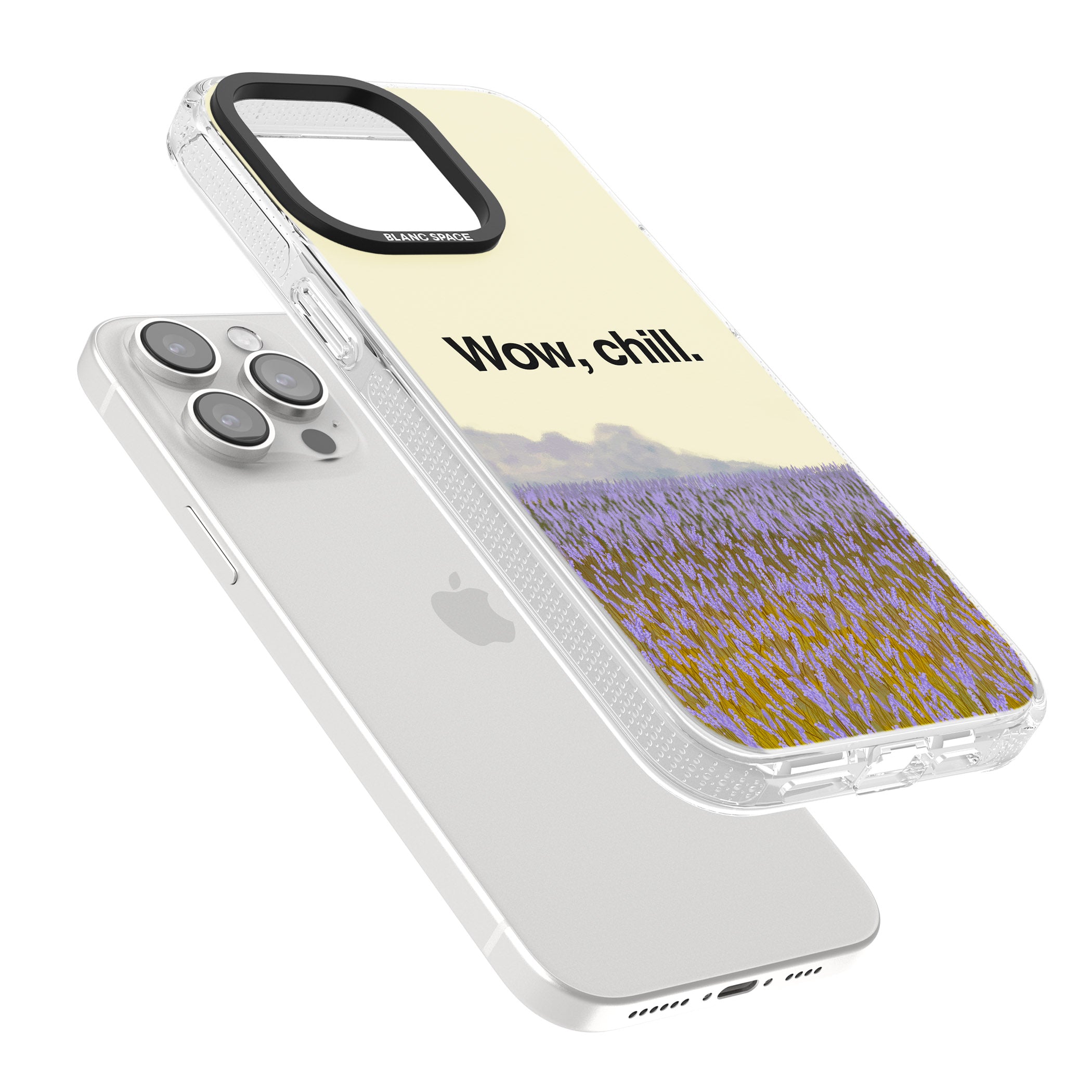 Wow, chill iPhone 15 Pro Max / 15 Pro / 14 Pro Max / 14 Pro / 13 Pro Clear Case Impact Air - Blanc Space
