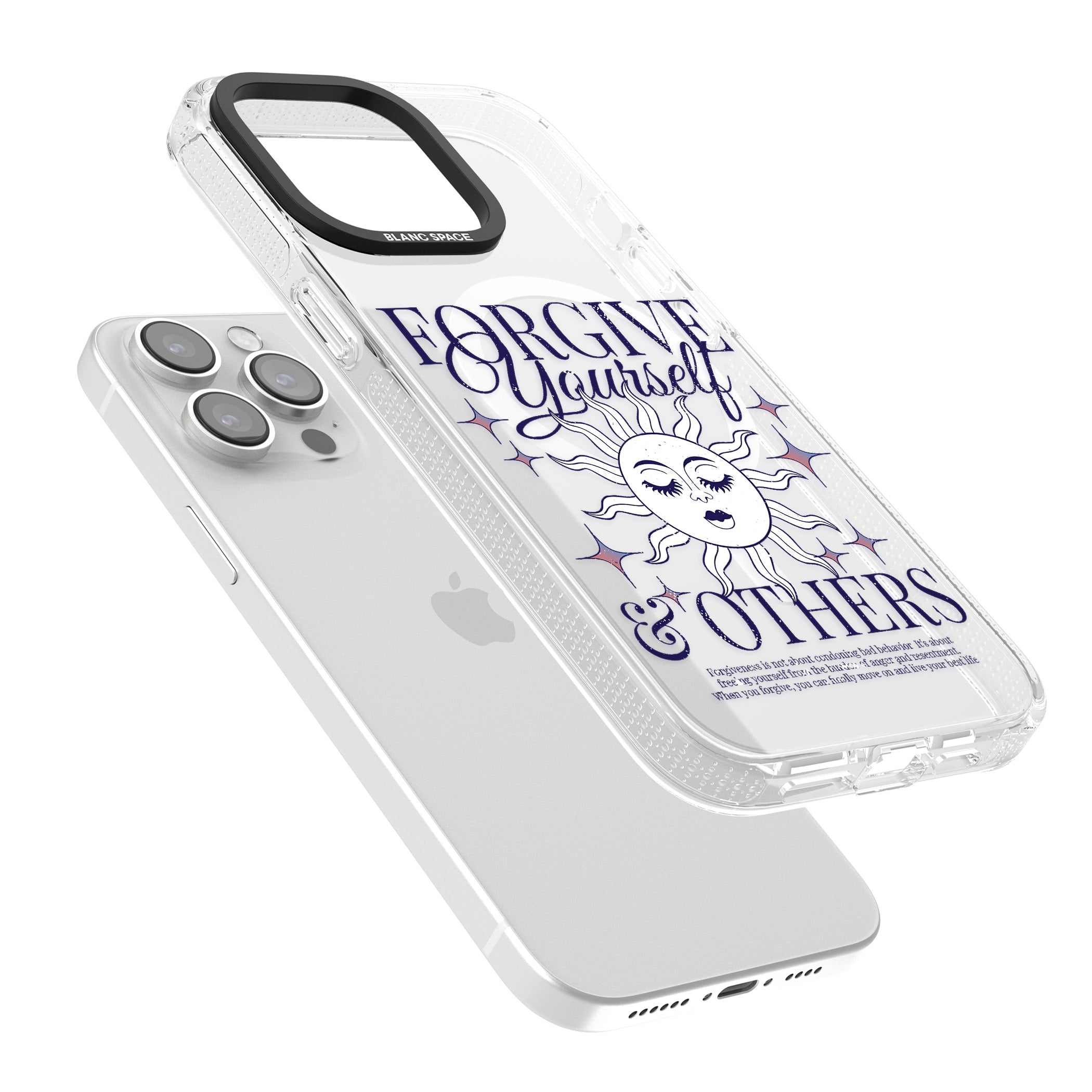 Forgiveness iPhone 15 Pro Max / 15 Pro / 14 Pro Max / 14 Pro / 13 Pro Clear Case Impact Air - Blanc Space