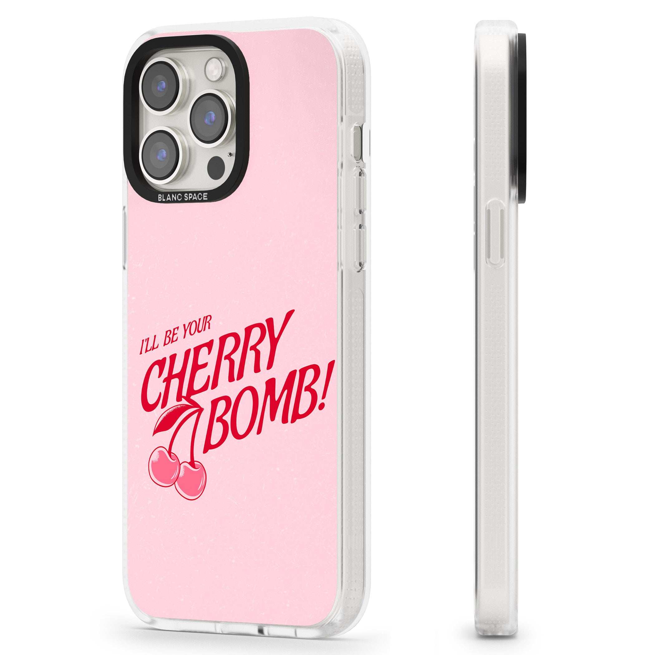 Your Cherry Bomb iPhone 15 Pro Max / 15 Pro / 14 Pro Max / 14 Pro / 13 Pro Clear Case Impact Air - Blanc Space
