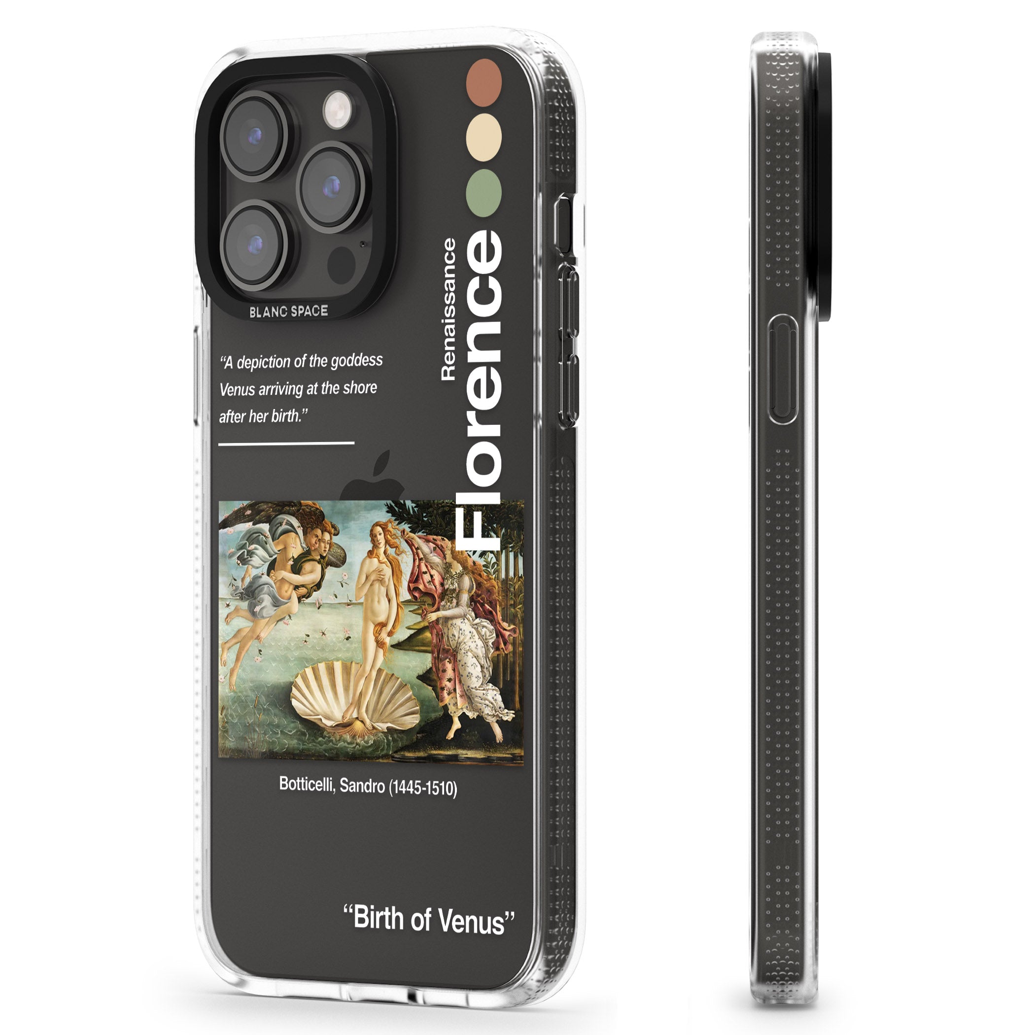 Birth of Venus iPhone 15 Pro Max / 15 Pro / 14 Pro Max / 14 Pro / 13 Pro Clear Case Impact Air - Blanc Space