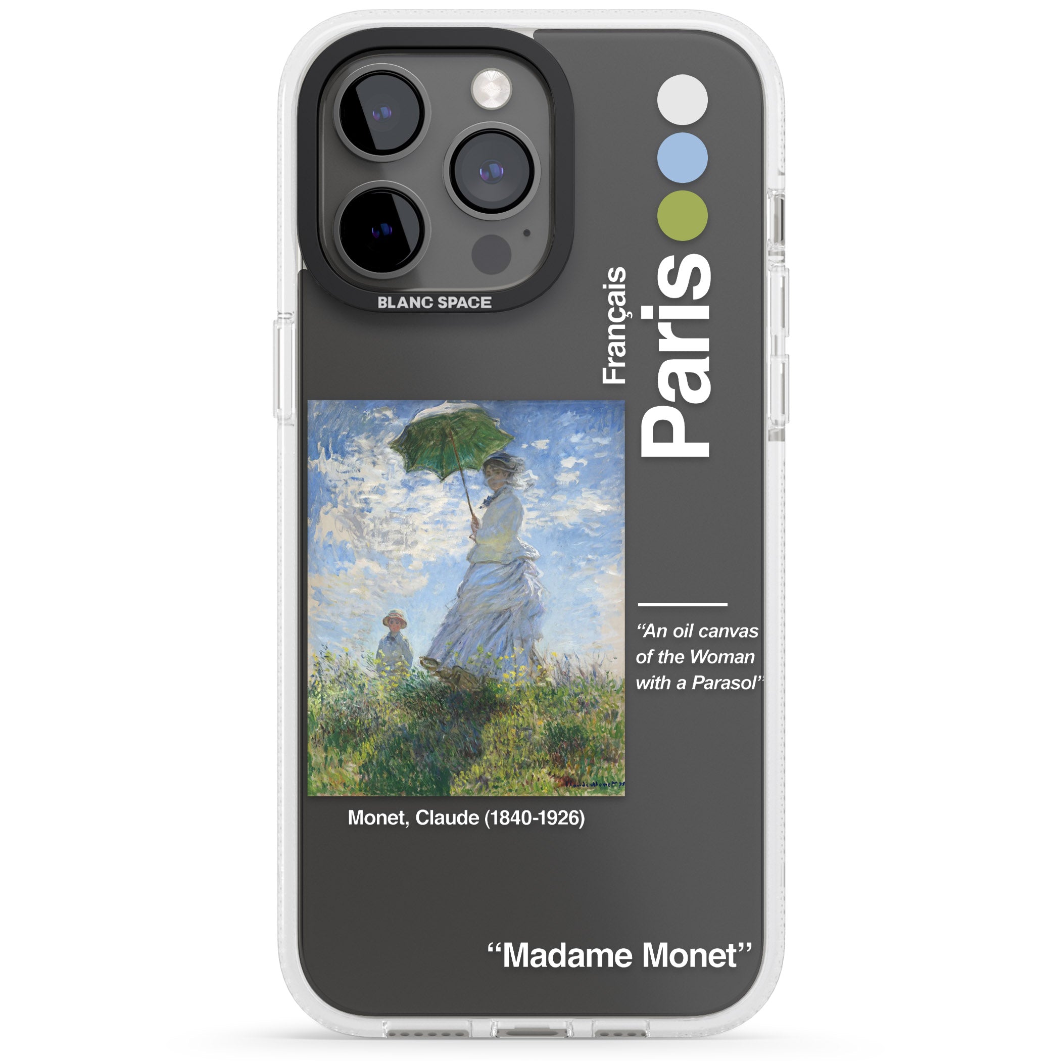 Madame Monet and Her Son iPhone 15 Pro Max / 15 Pro / 14 Pro Max / 14 Pro / 13 Pro Clear Case Impact Air - Blanc Space
