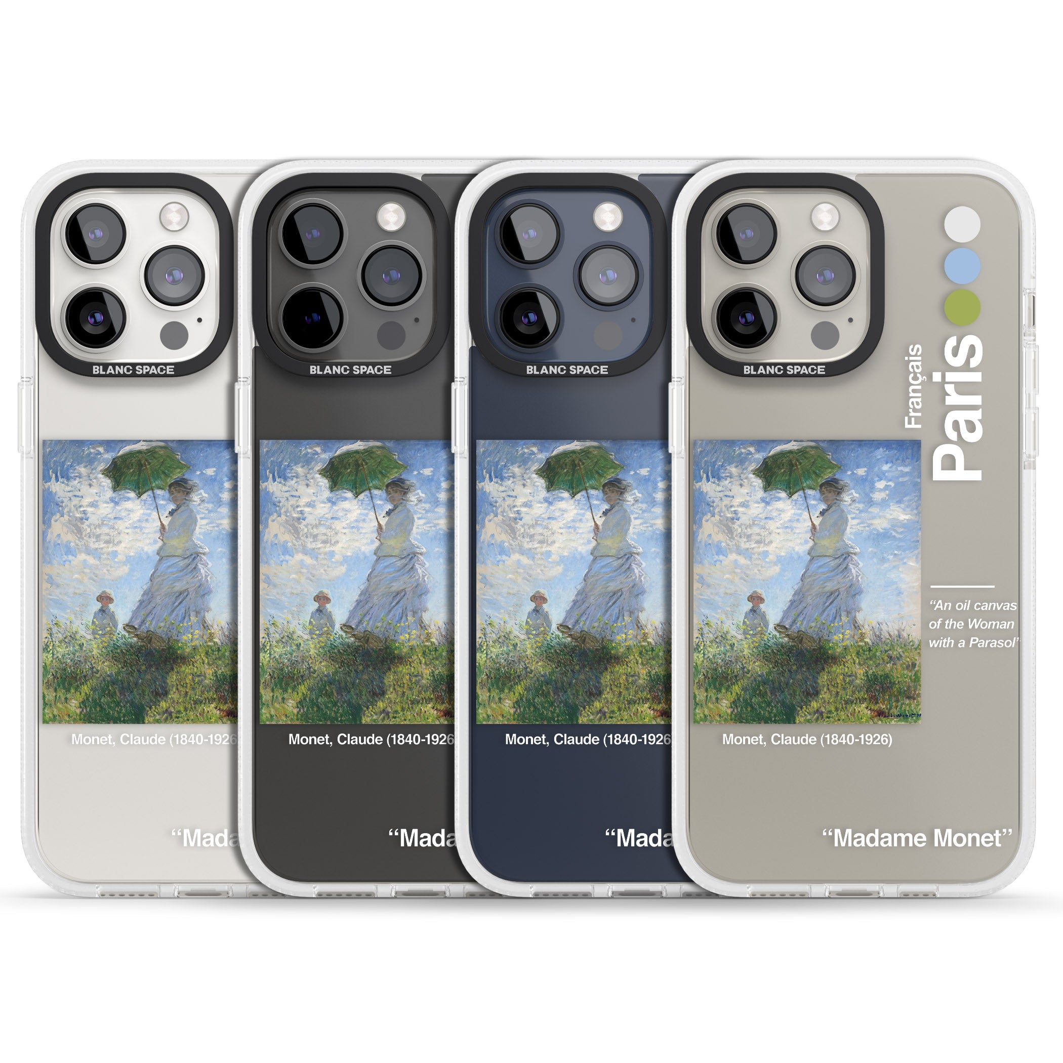 Madame Monet and Her Son iPhone 15 Pro Max / 15 Pro / 14 Pro Max / 14 Pro / 13 Pro Clear Case Impact Air - Blanc Space