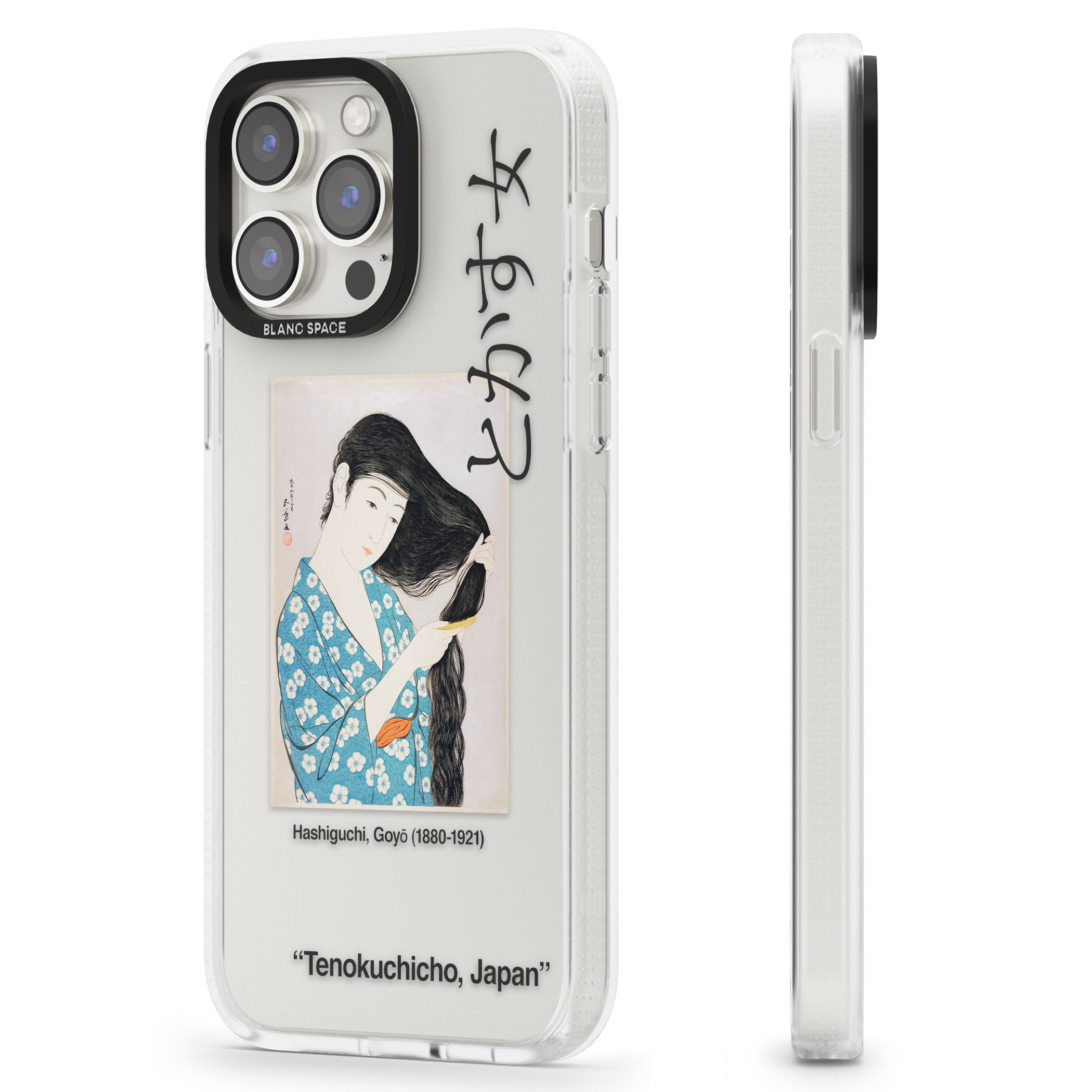 Goyo Hashiguchi iPhone 15 Pro Max / 15 Pro / 14 Pro Max / 14 Pro / 13 Pro Clear Case Impact Air - Blanc Space