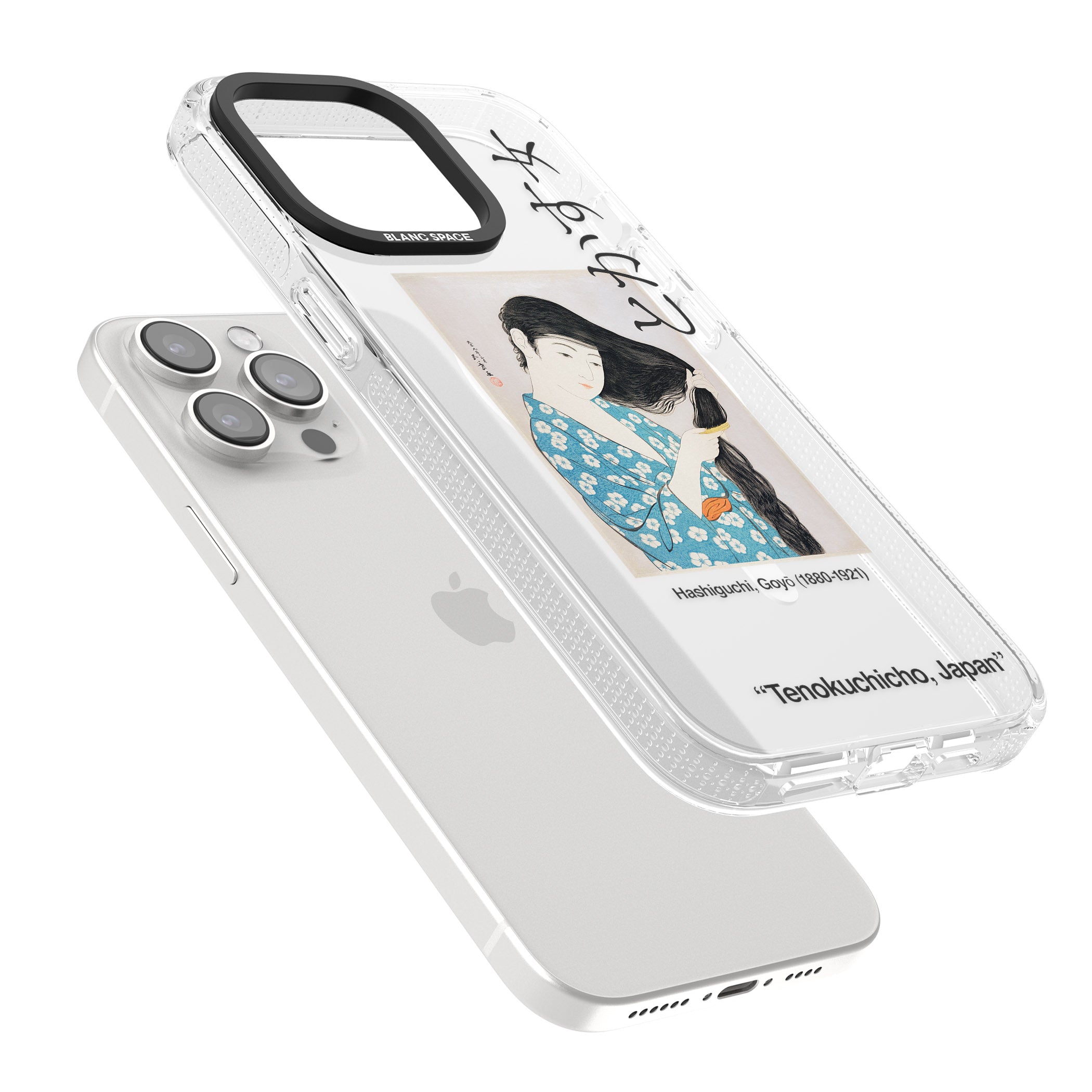 Goyo Hashiguchi iPhone 15 Pro Max / 15 Pro / 14 Pro Max / 14 Pro / 13 Pro Clear Case Impact Air - Blanc Space