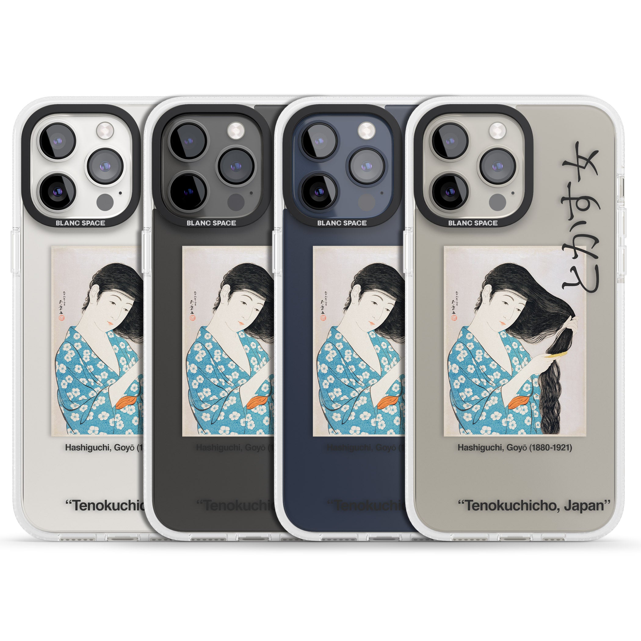 Goyo Hashiguchi iPhone 15 Pro Max / 15 Pro / 14 Pro Max / 14 Pro / 13 Pro Clear Case Impact Air - Blanc Space
