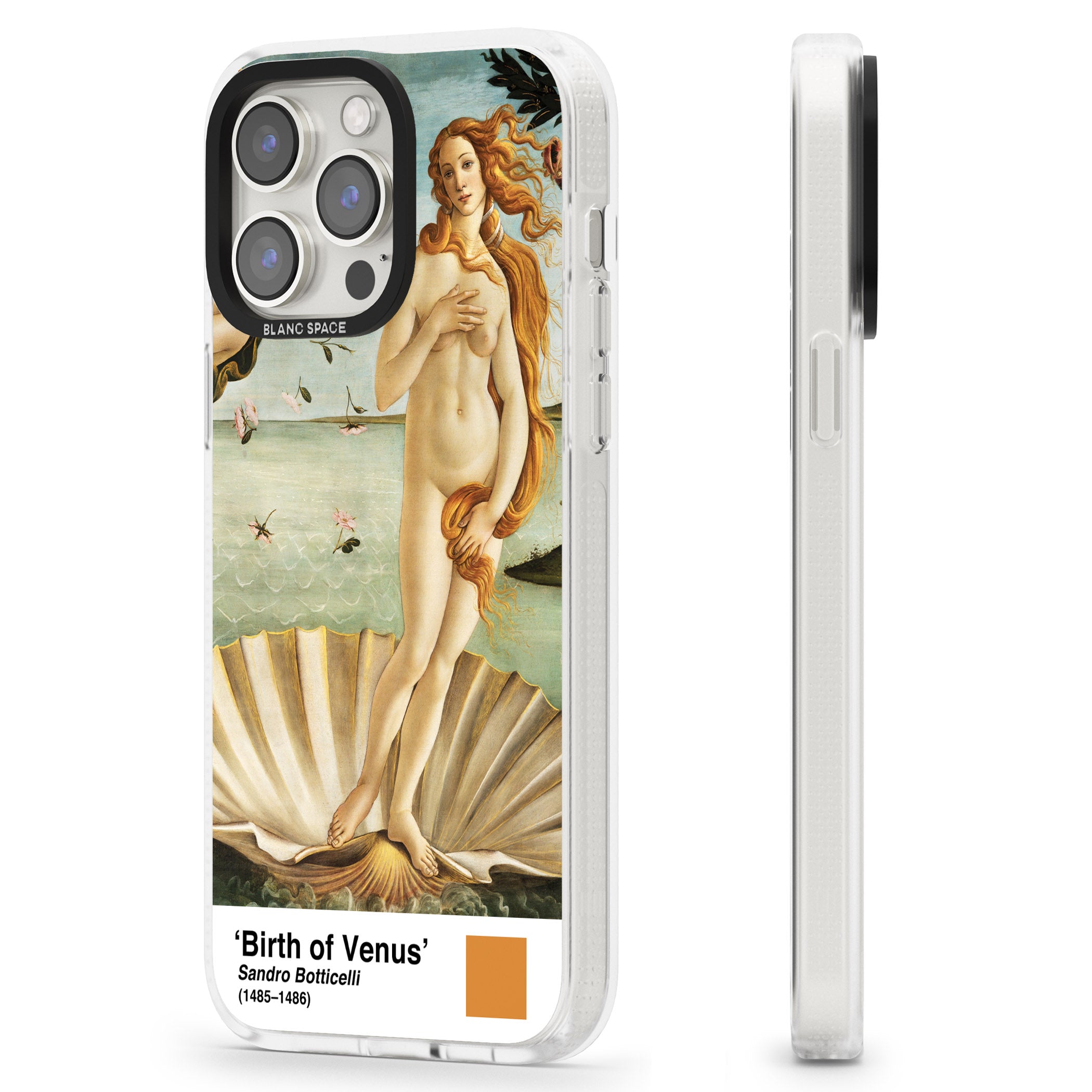 The Birth of Venus iPhone 15 Pro Max / 15 Pro / 14 Pro Max / 14 Pro / 13 Pro Clear Case Impact Air - Blanc Space