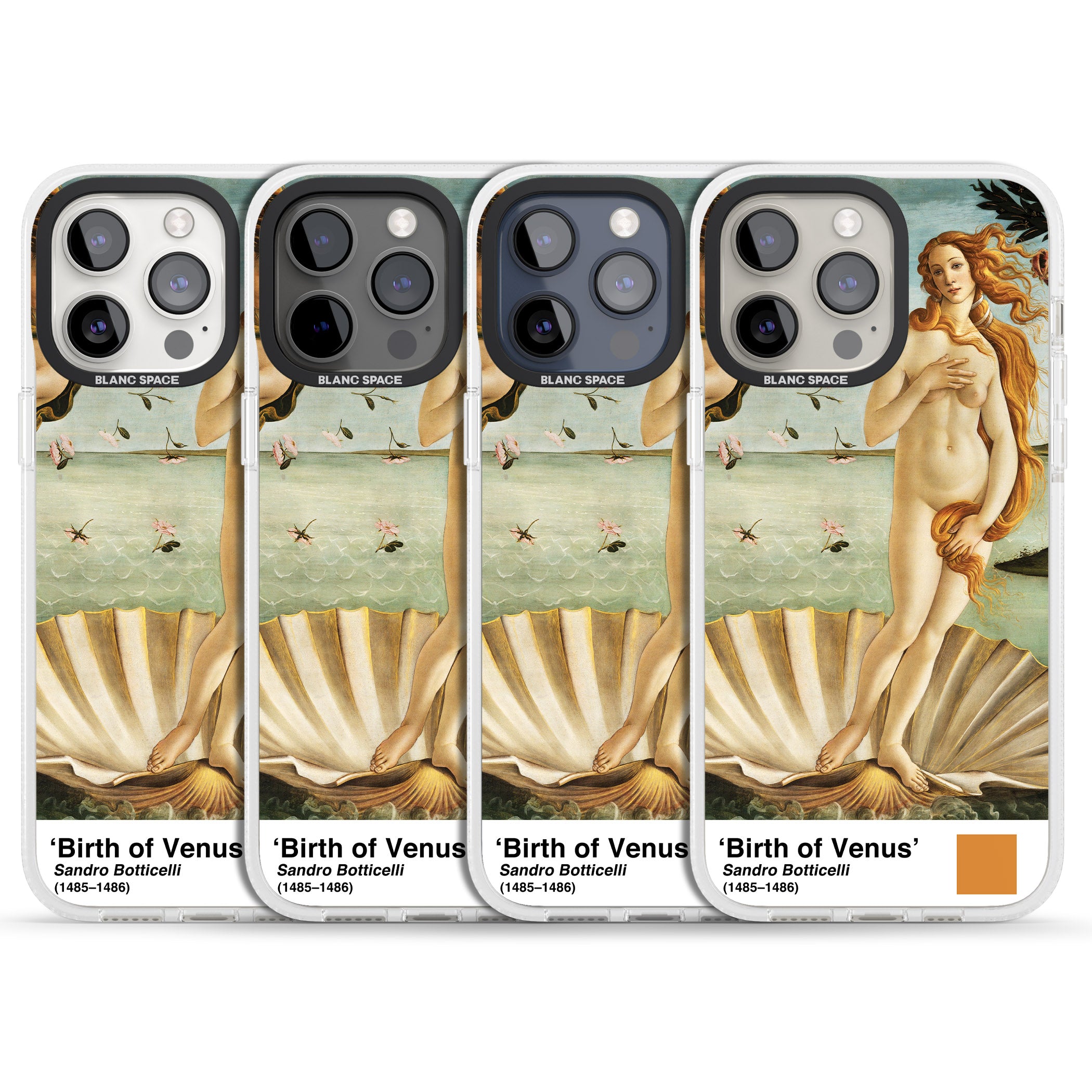 The Birth of Venus iPhone 15 Pro Max / 15 Pro / 14 Pro Max / 14 Pro / 13 Pro Clear Case Impact Air - Blanc Space