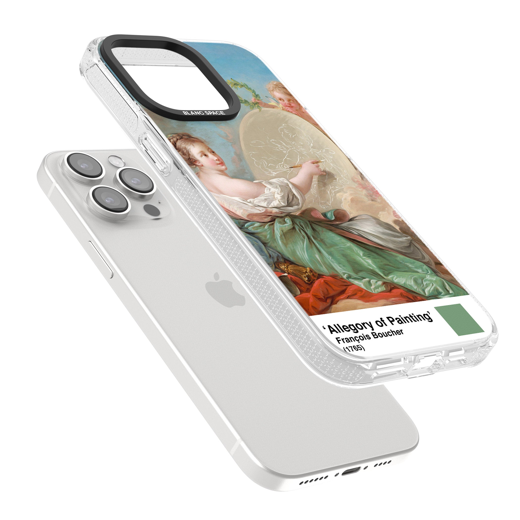 Allegory of Painting iPhone 15 Pro Max / 15 Pro / 14 Pro Max / 14 Pro / 13 Pro Clear Case Impact Air - Blanc Space