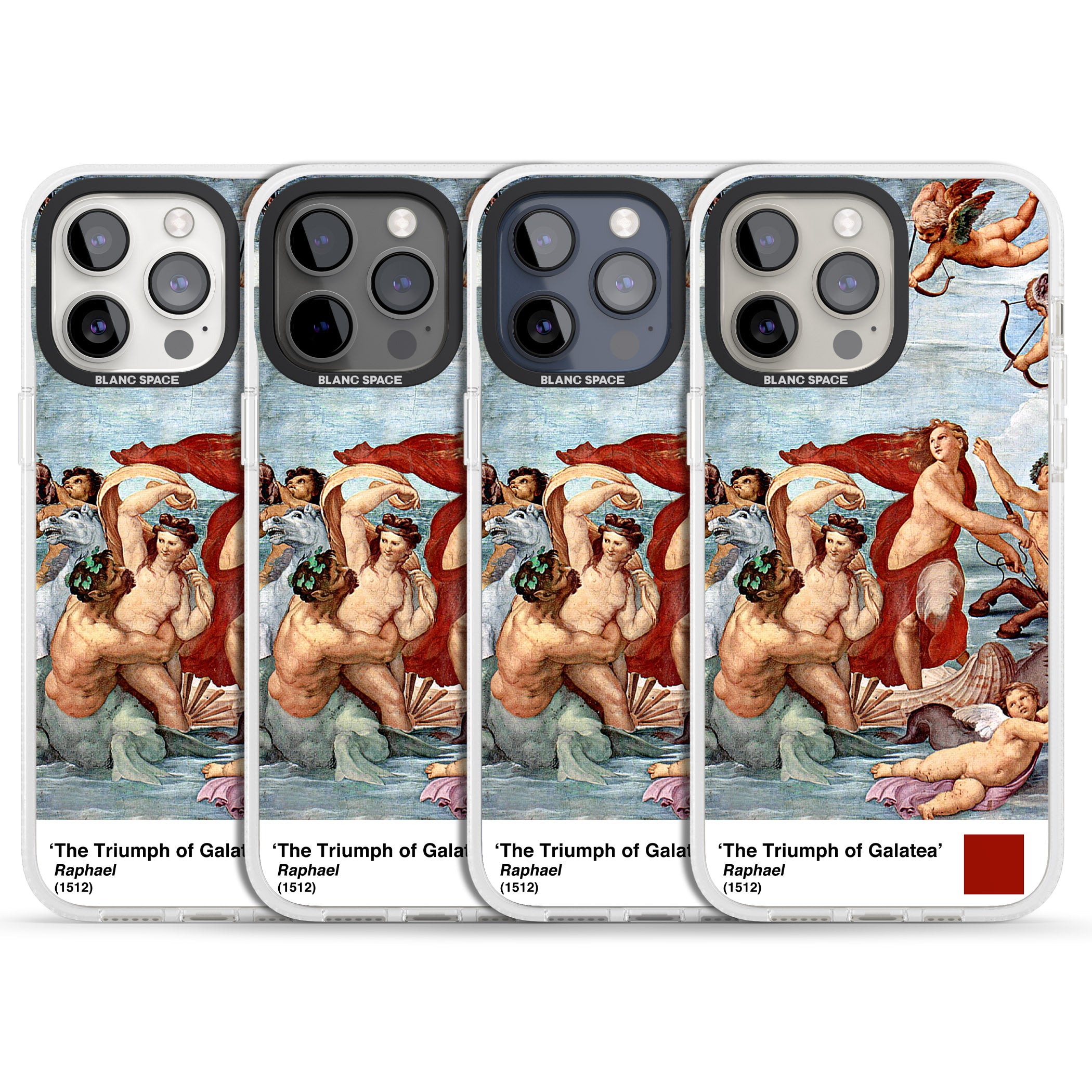 The Triumph of Galatea iPhone 15 Pro Max / 15 Pro / 14 Pro Max / 14 Pro / 13 Pro Clear Case Impact Air - Blanc Space